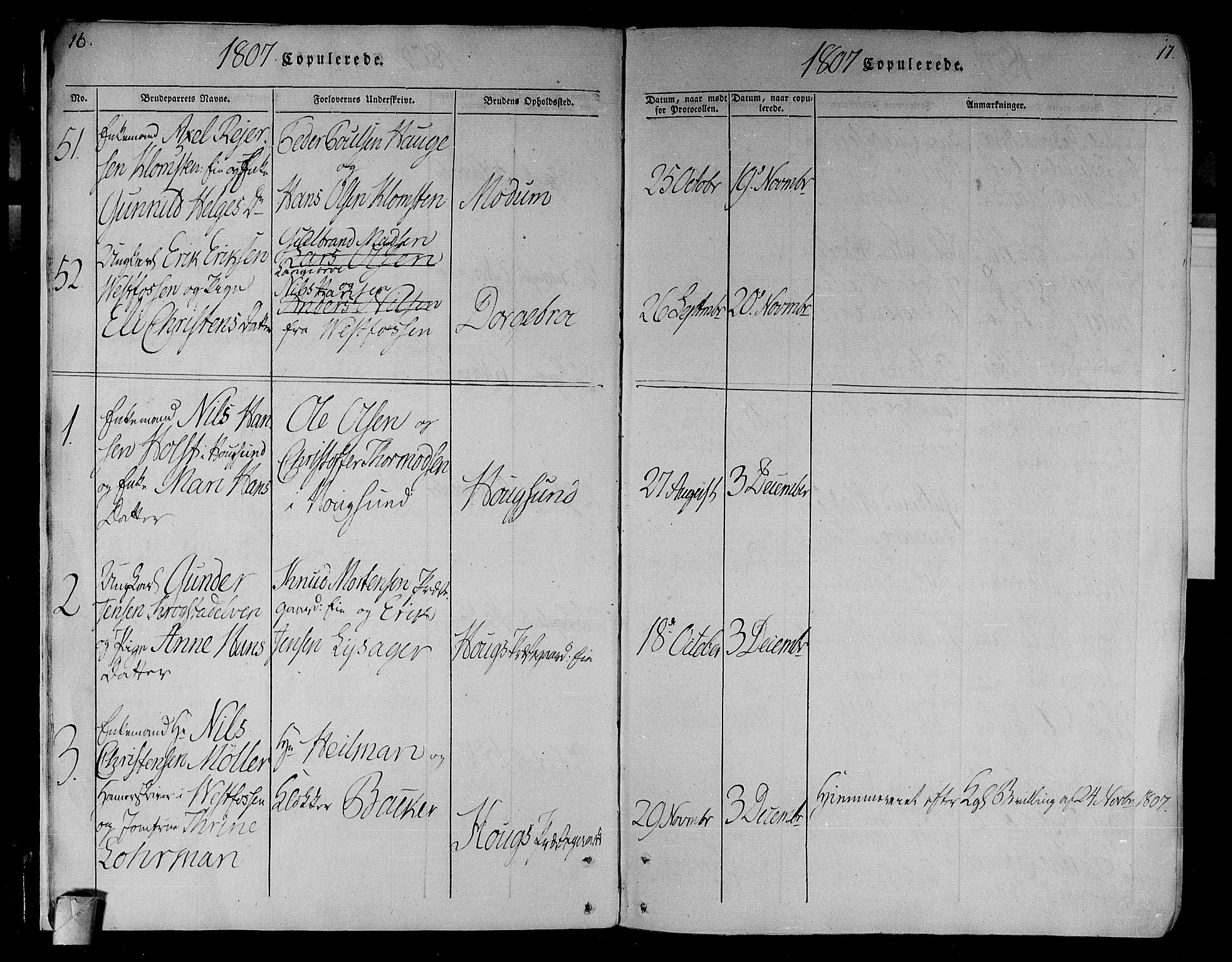 Eiker kirkebøker, AV/SAKO-A-4/F/Fa/L0010: Ministerialbok nr. I 10, 1806-1815, s. 16-17