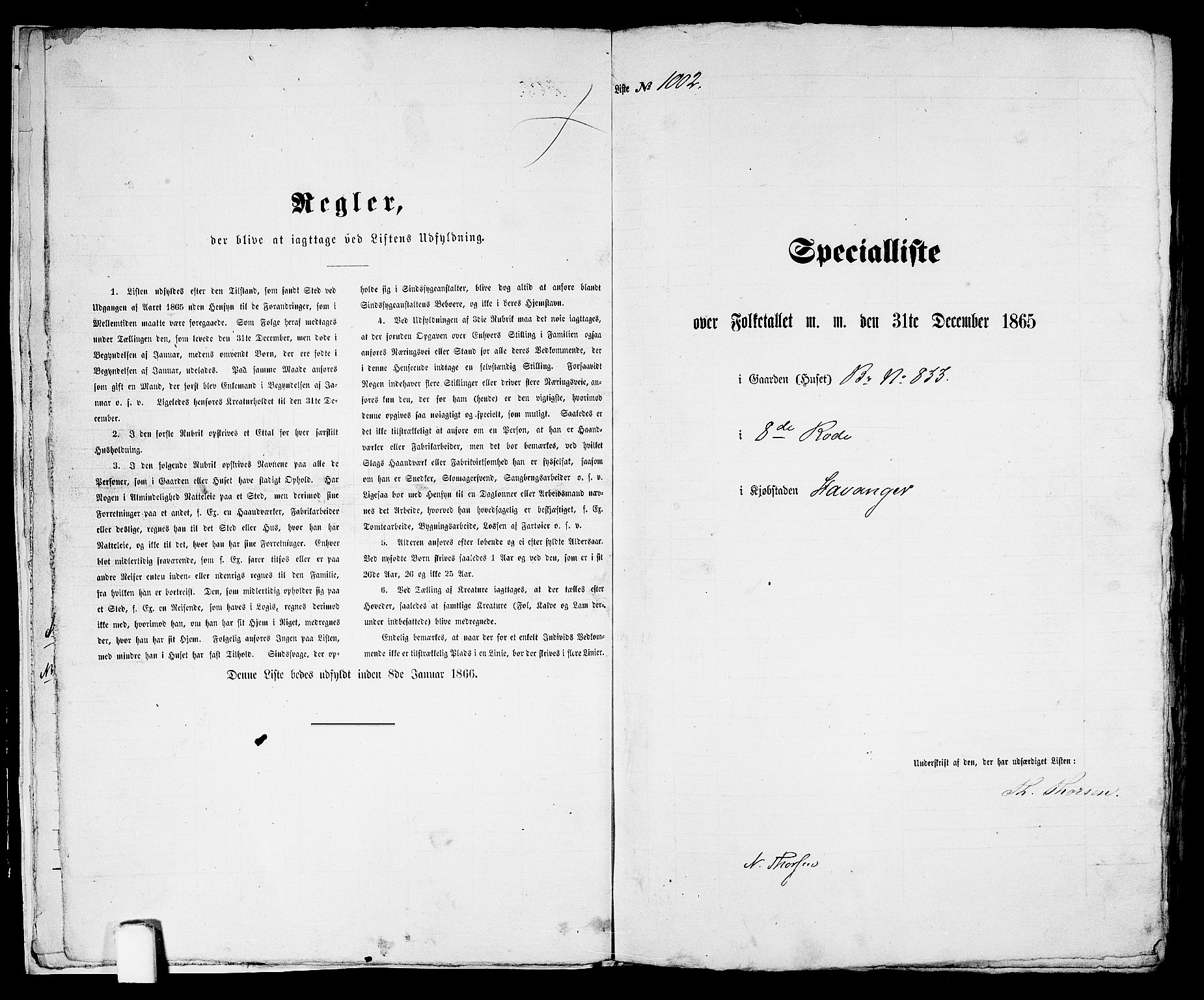 RA, Folketelling 1865 for 1103 Stavanger kjøpstad, 1865, s. 2026