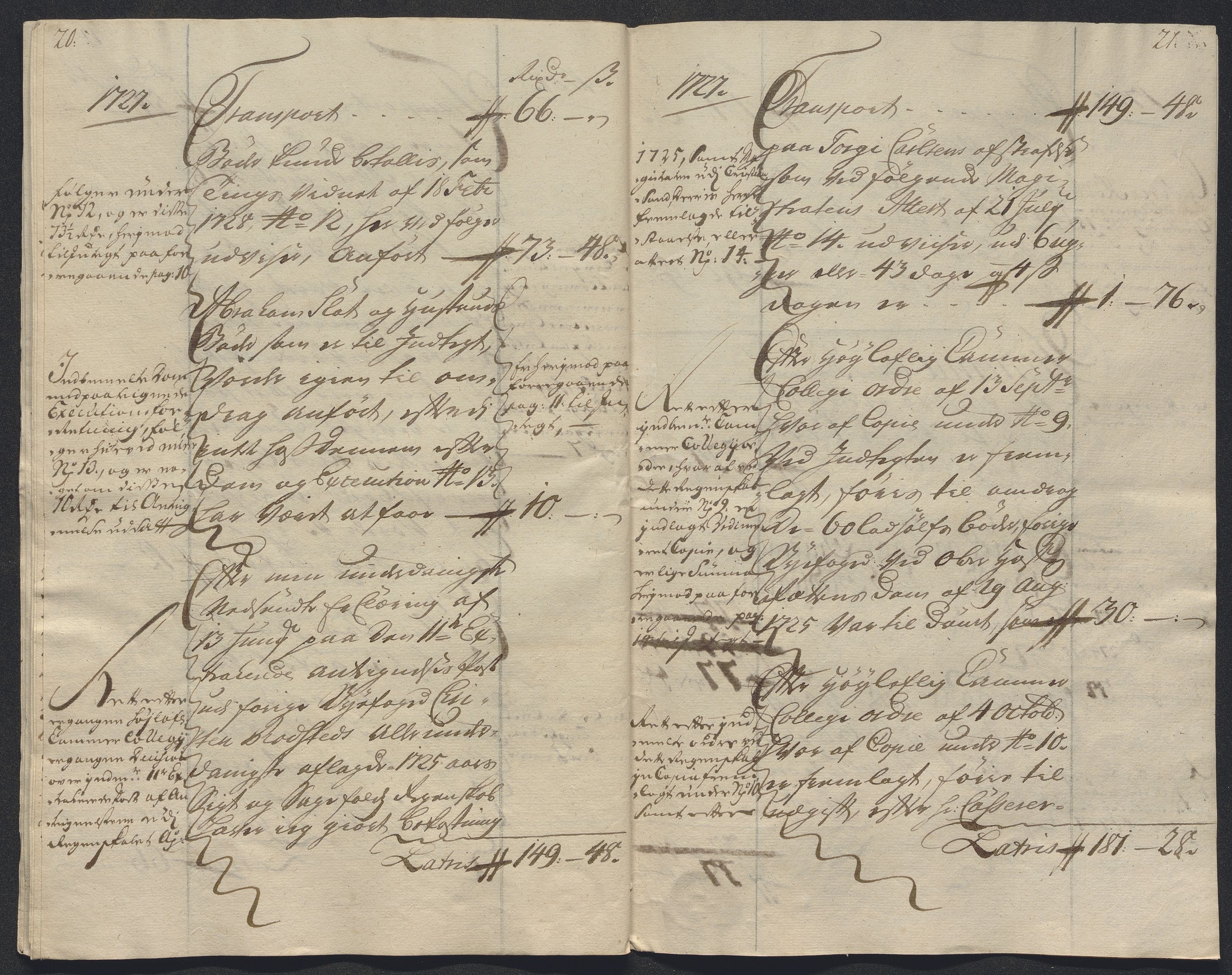 Rentekammeret inntil 1814, Reviderte regnskaper, Byregnskaper, AV/RA-EA-4066/R/Rm/L0286: [M19] Sikt og sakefall, 1719-1727, s. 614