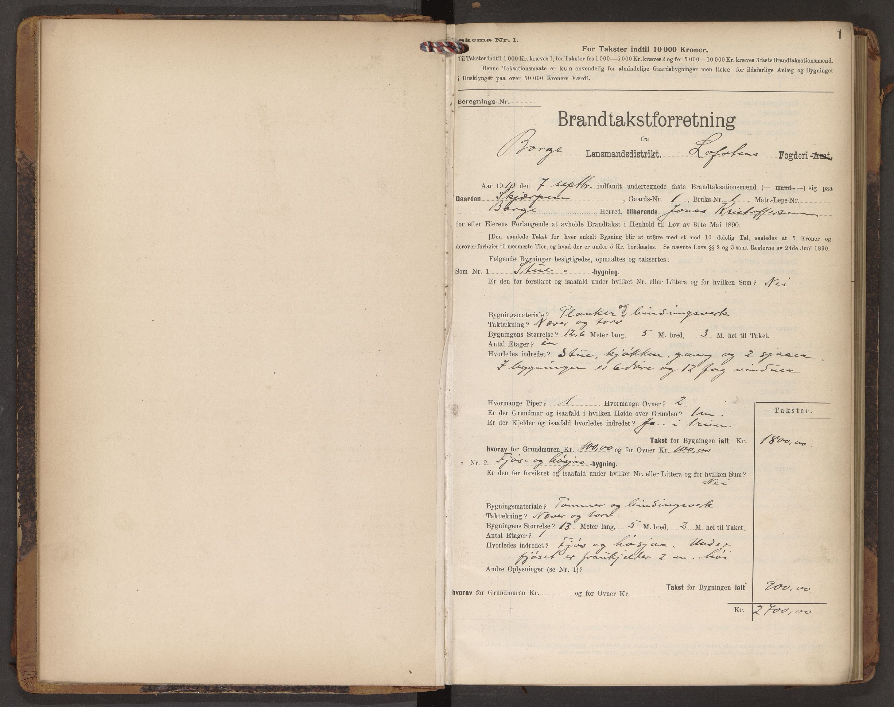 Norges Brannkasse Borge, AV/SAT-A-5600/BT/L0003: Branntakstprotokoll med skjema, 1910-1917