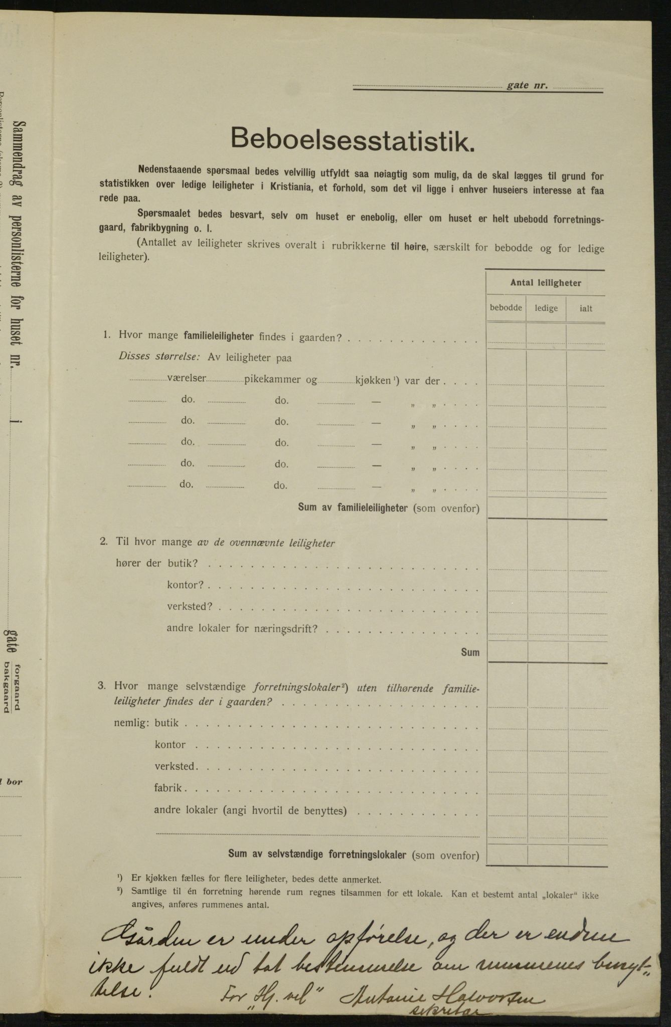 OBA, Kommunal folketelling 1.2.1913 for Kristiania, 1913, s. 69587