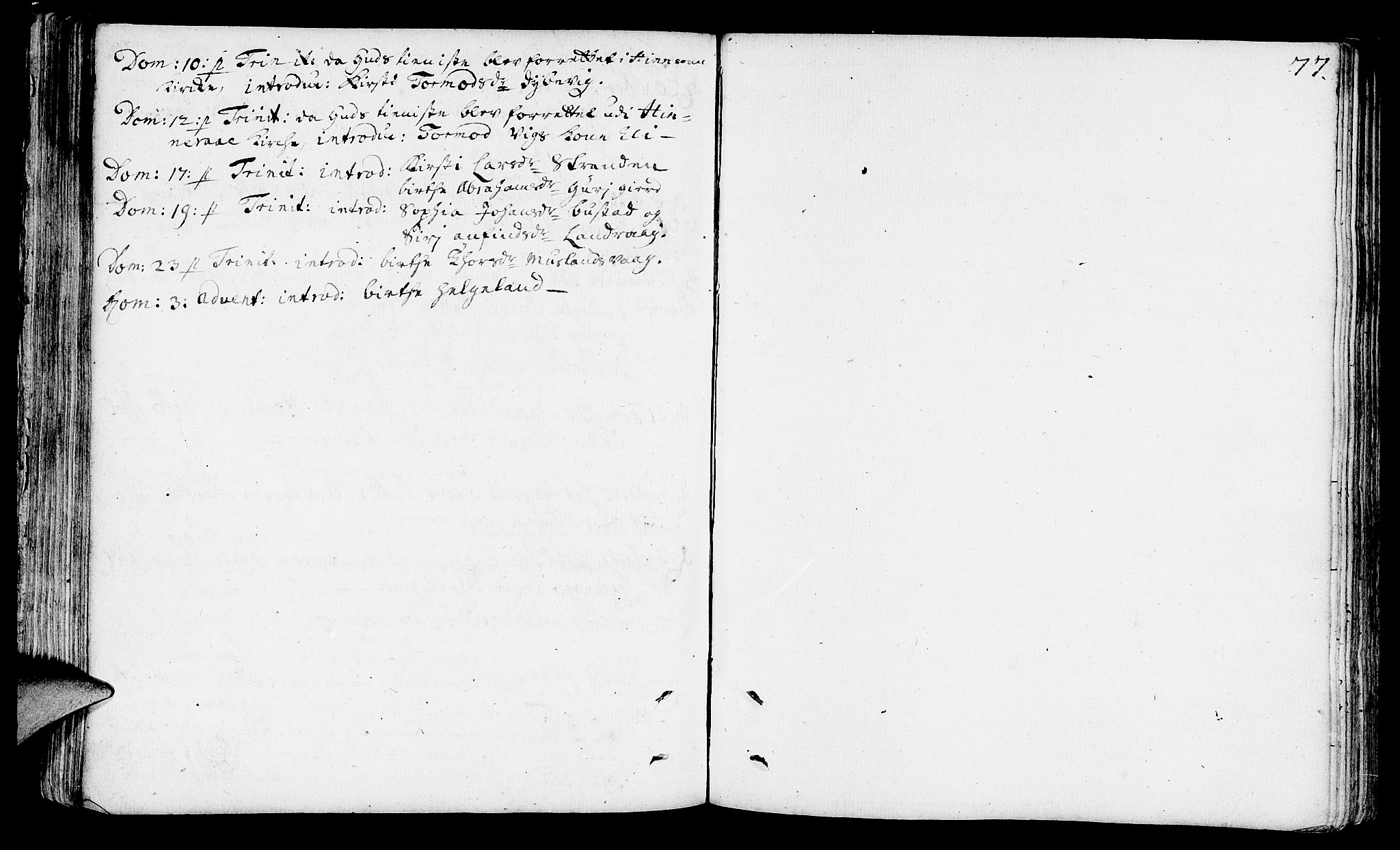 Nedstrand sokneprestkontor, SAST/A-101841/01/IV: Ministerialbok nr. A 1 /1, 1724-1740, s. 77