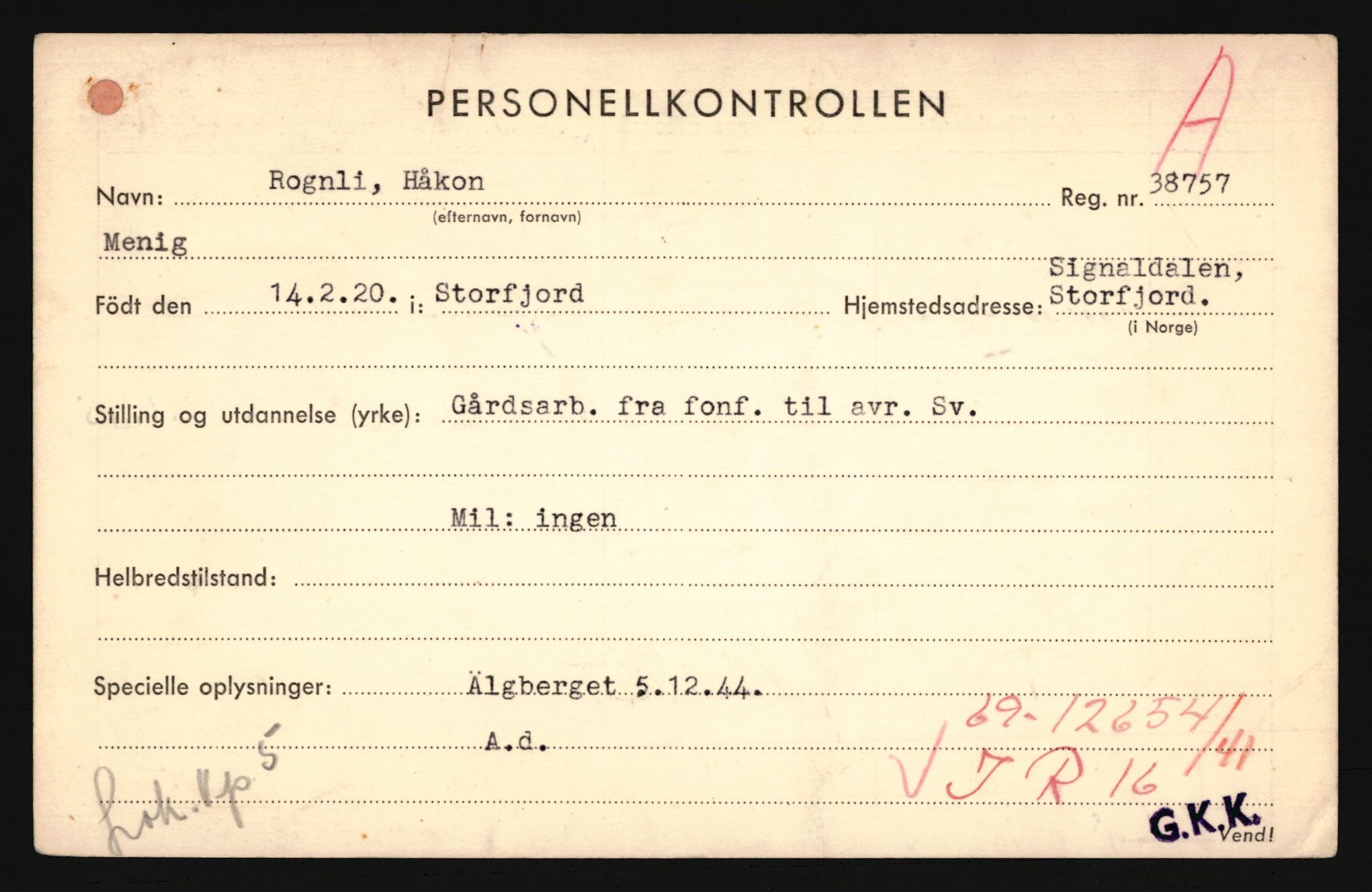 Forsvaret, Troms infanteriregiment nr. 16, AV/RA-RAFA-3146/P/Pa/L0024/0002: Rulleblad / Rulleblad for regimentets menige mannskaper, årsklasse 1941, 1941, s. 442