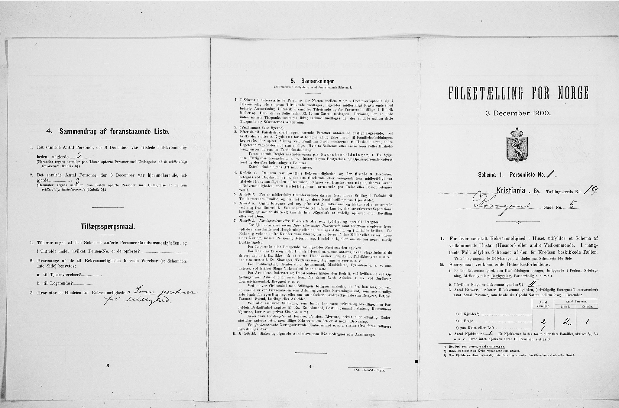 SAO, Folketelling 1900 for 0301 Kristiania kjøpstad, 1900, s. 48715