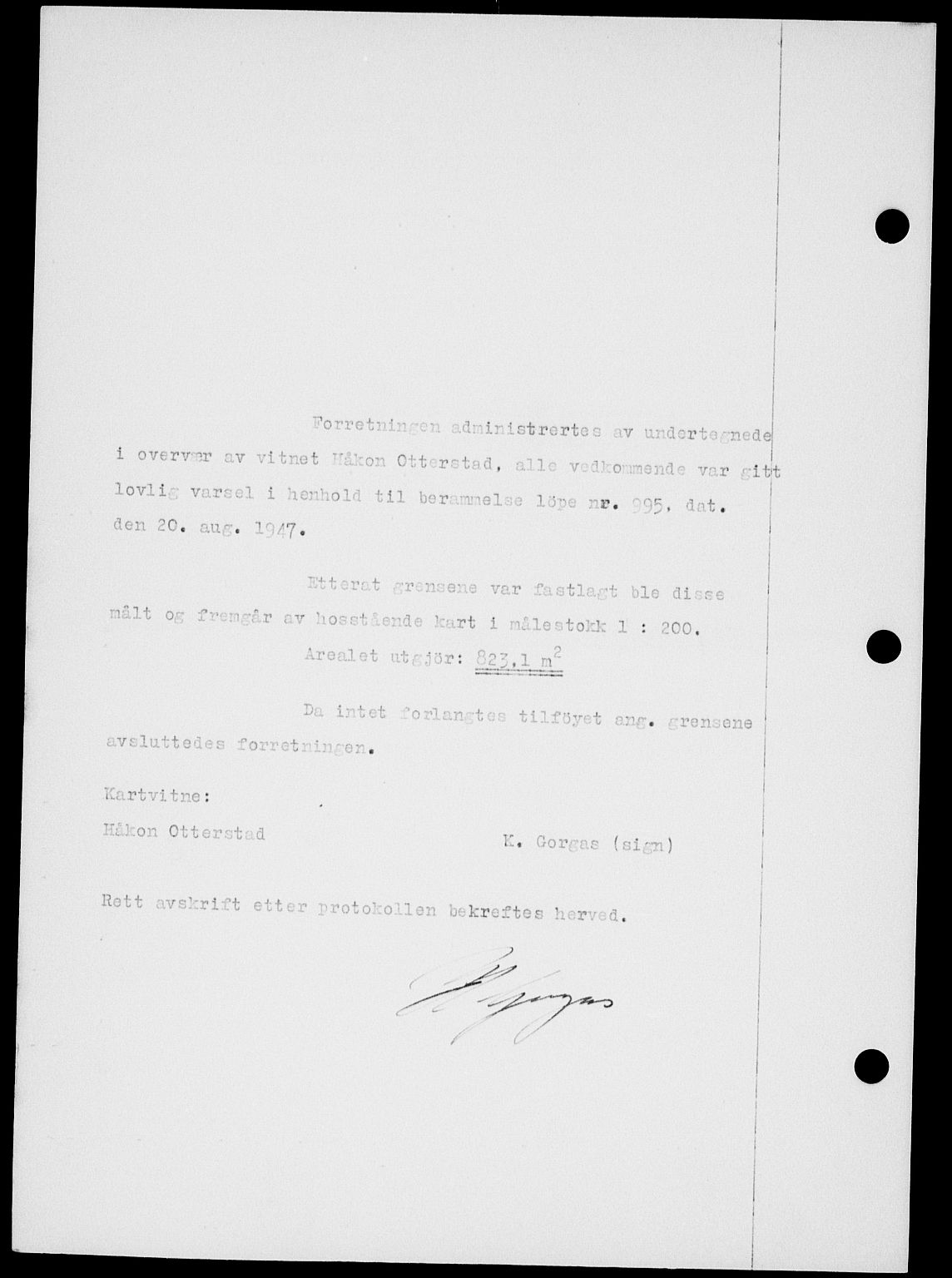 Onsøy sorenskriveri, SAO/A-10474/G/Ga/Gab/L0021: Pantebok nr. II A-21, 1947-1947, Dagboknr: 2719/1947