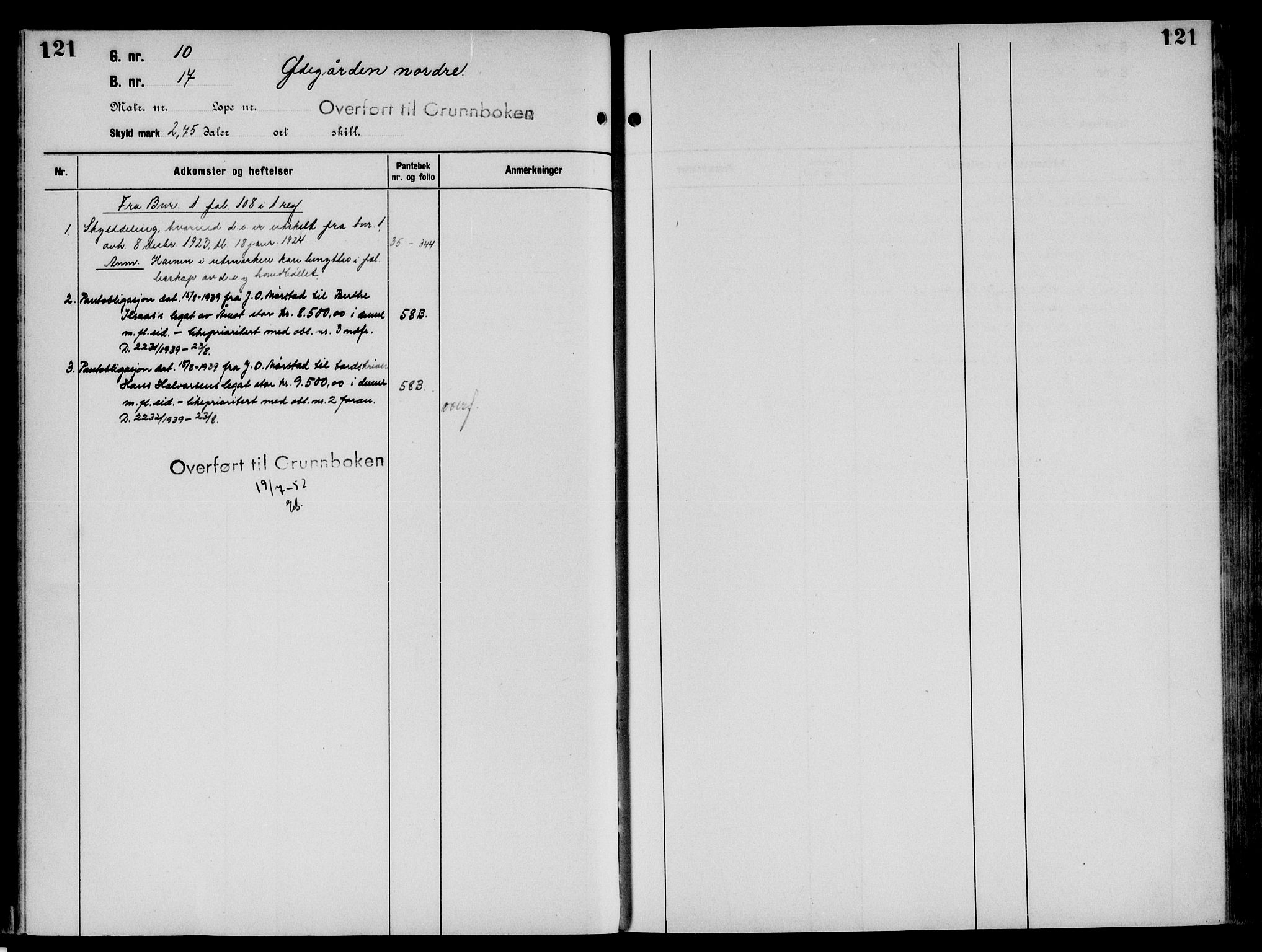 Sør-Østerdal sorenskriveri, AV/SAH-TING-018/H/Ha/Hac/L0054: Panteregister nr. 5, 1894-1954, s. 121