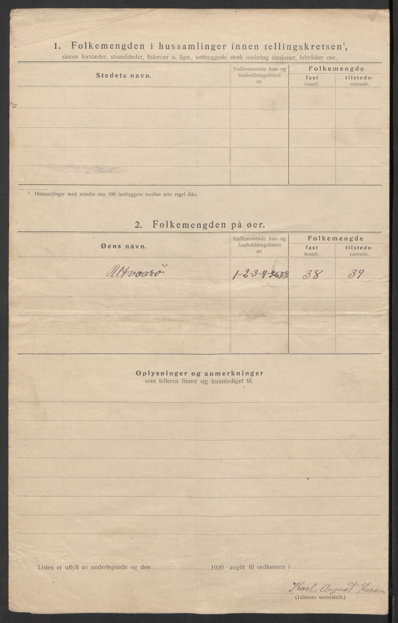 SAK, Folketelling 1920 for 1030 Spangereid herred, 1920, s. 21