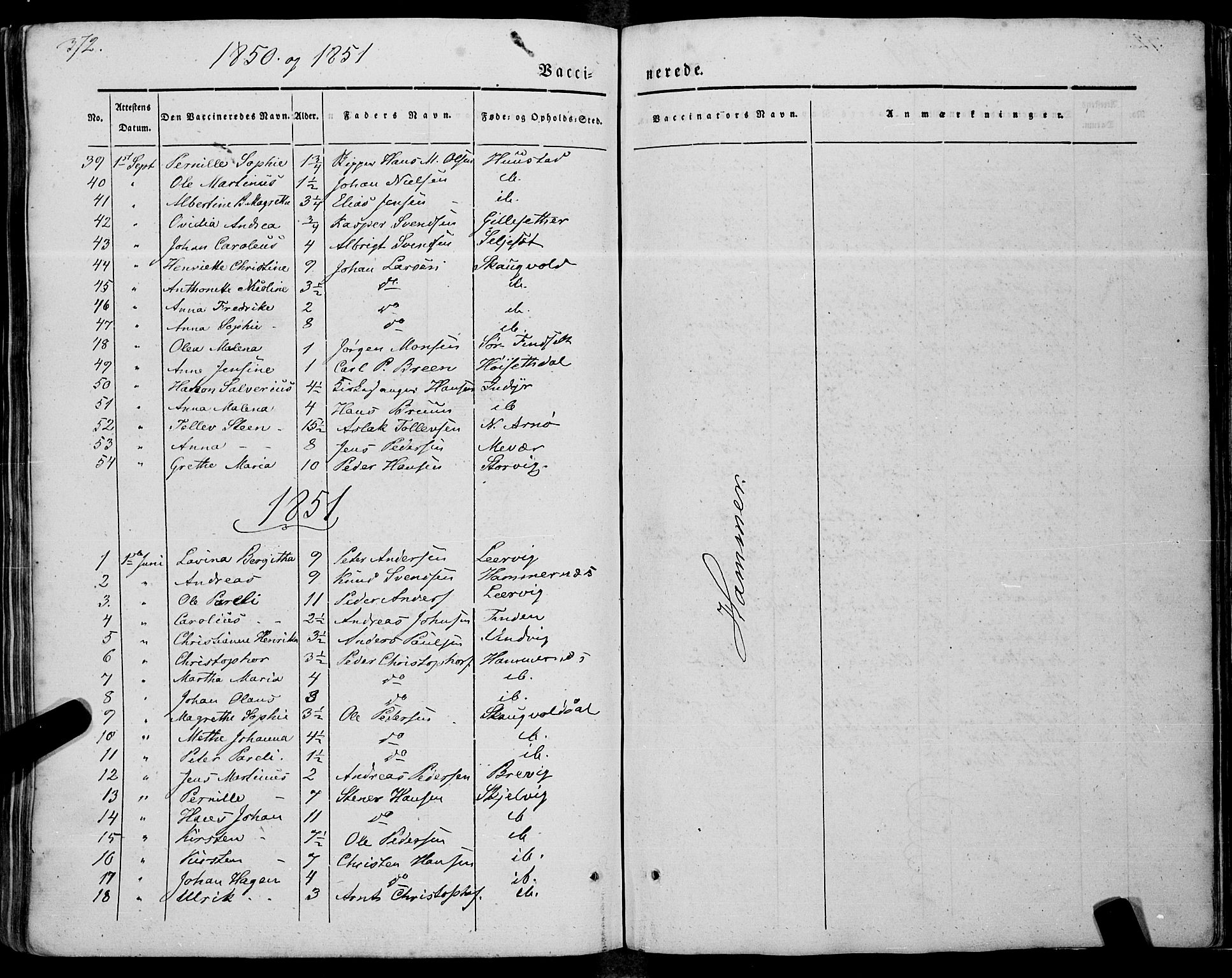 Ministerialprotokoller, klokkerbøker og fødselsregistre - Nordland, SAT/A-1459/805/L0097: Ministerialbok nr. 805A04, 1837-1861, s. 372