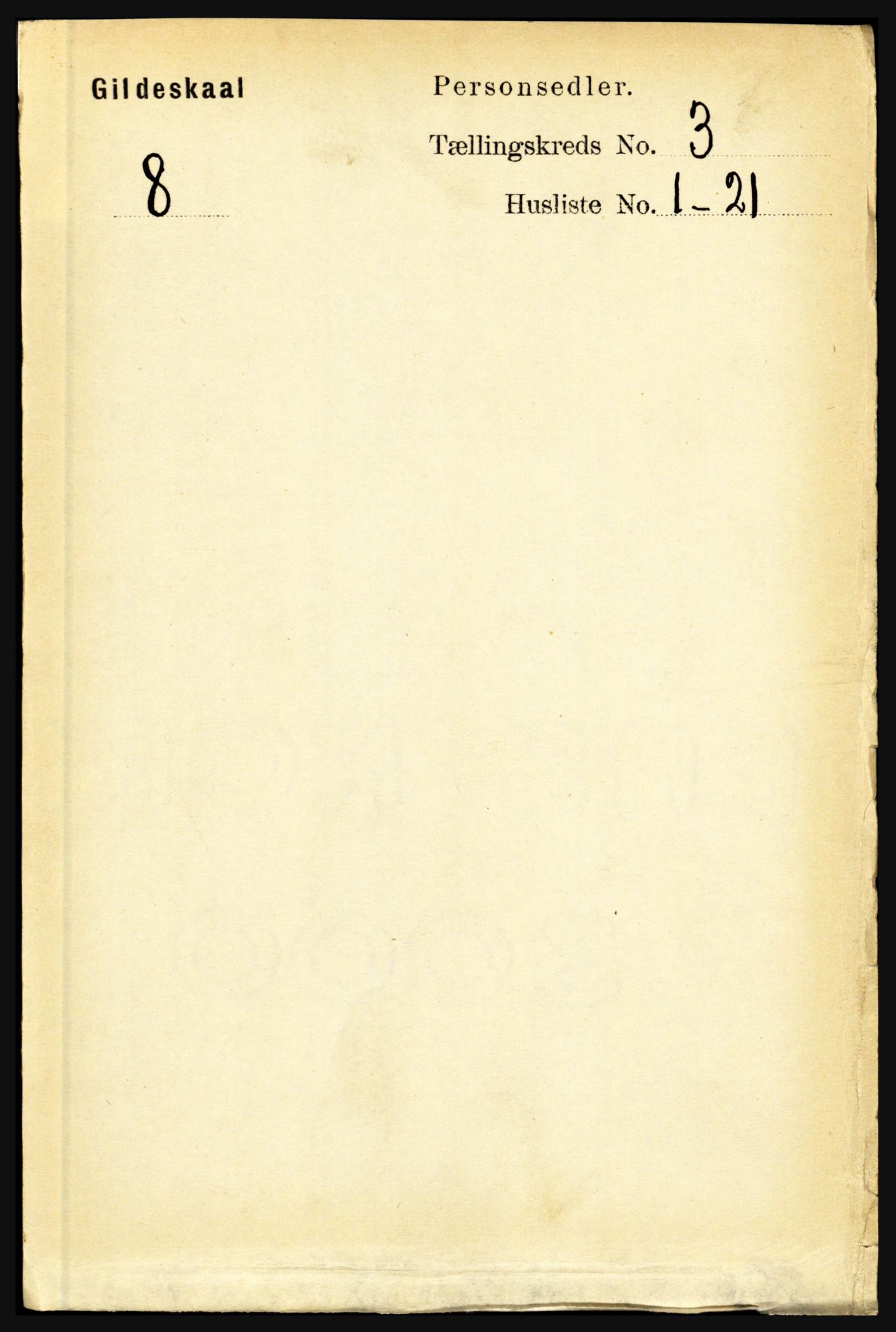 RA, Folketelling 1891 for 1838 Gildeskål herred, 1891, s. 755