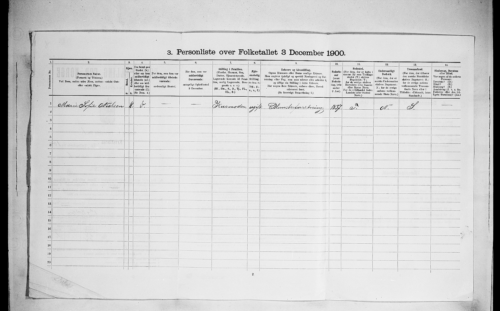 SAO, Folketelling 1900 for 0301 Kristiania kjøpstad, 1900, s. 25561