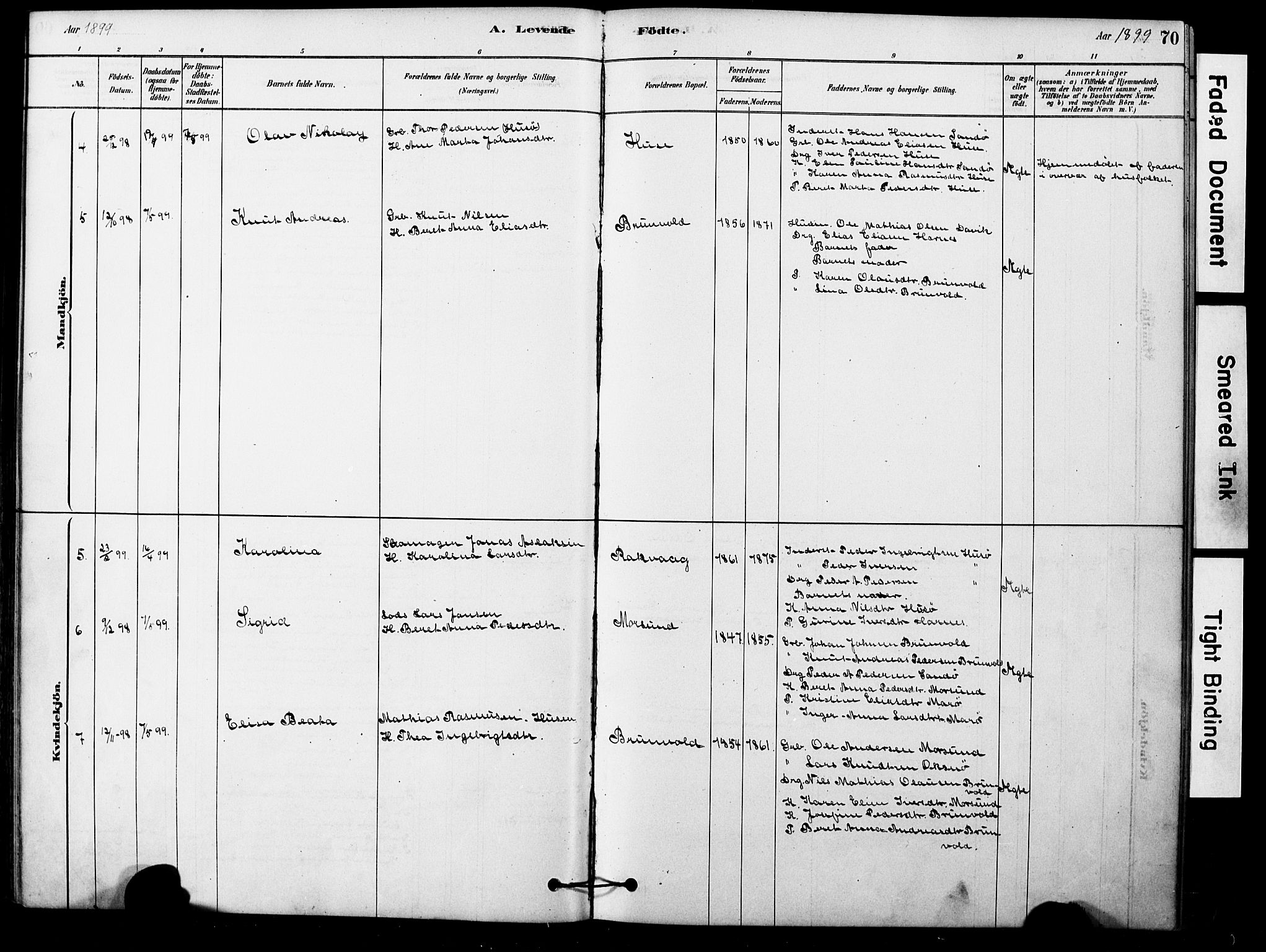 Ministerialprotokoller, klokkerbøker og fødselsregistre - Møre og Romsdal, AV/SAT-A-1454/561/L0729: Ministerialbok nr. 561A03, 1878-1900, s. 70