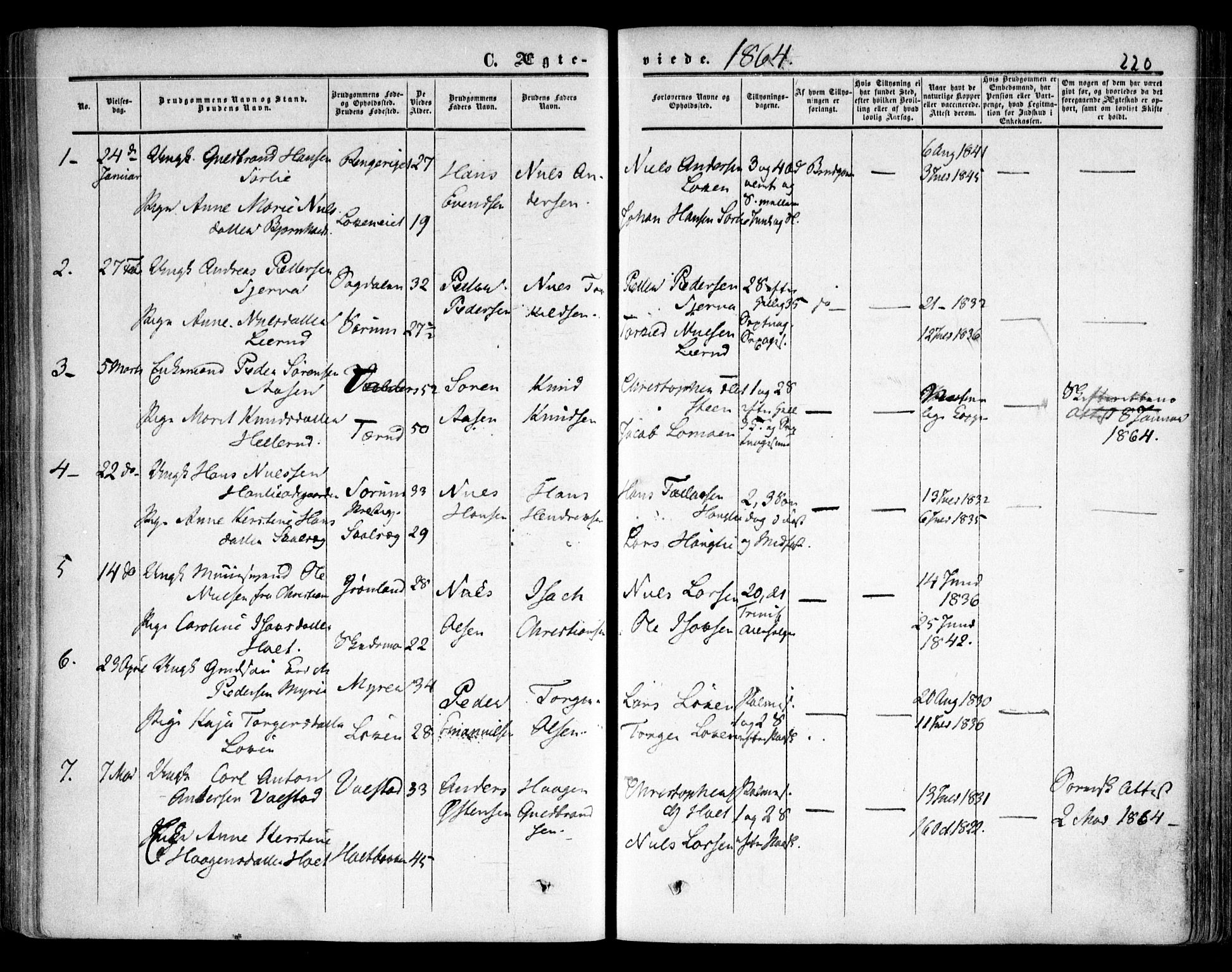 Skedsmo prestekontor Kirkebøker, AV/SAO-A-10033a/F/Fa/L0010: Ministerialbok nr. I 10, 1854-1865, s. 220