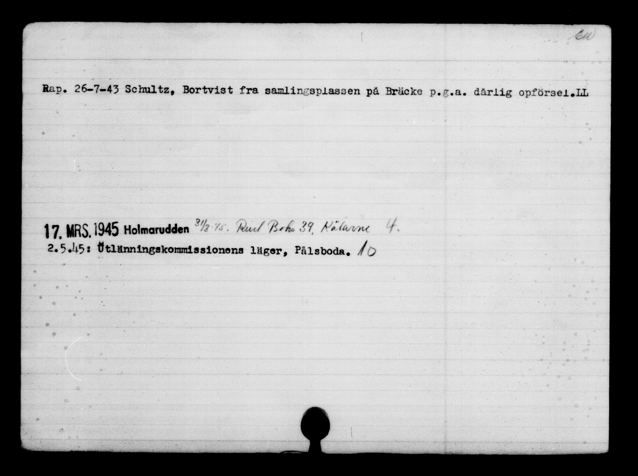 Utenriksstasjonene, Legasjonen i Stockholm, Flyktningkontoret, AV/RA-S-6753/V/Va/L0004: Kjesäterkartoteket, flyktninger med registreringsnr. 3496-6610, 1940-1945, s. 3367