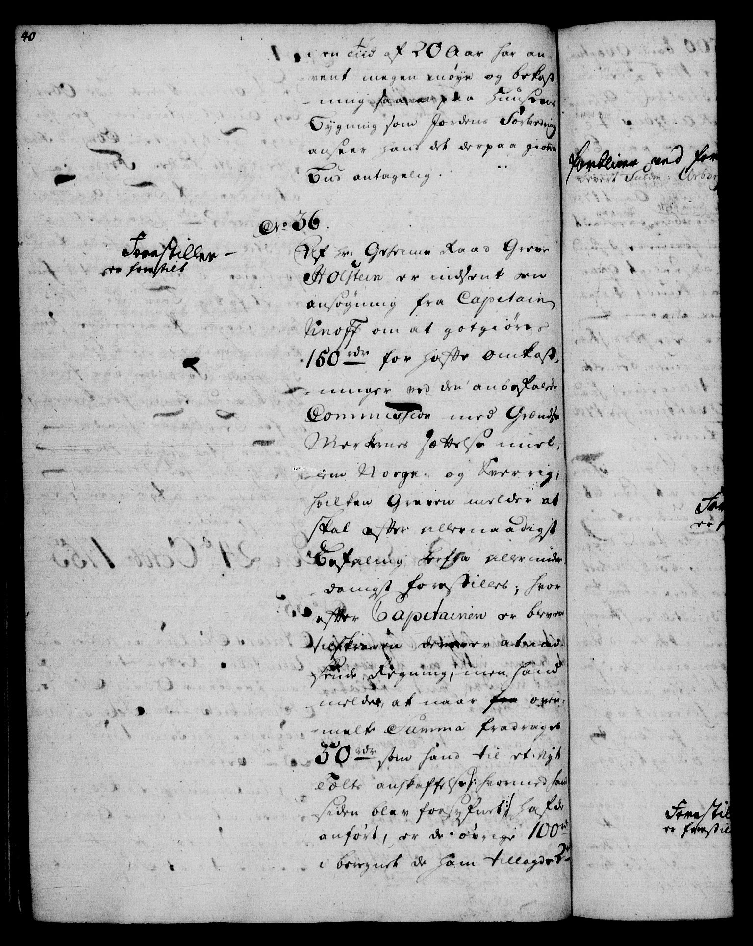 Rentekammeret, Kammerkanselliet, RA/EA-3111/G/Gh/Gha/L0032: Norsk ekstraktmemorialprotokoll (merket RK 53.77), 1753-1755, s. 40