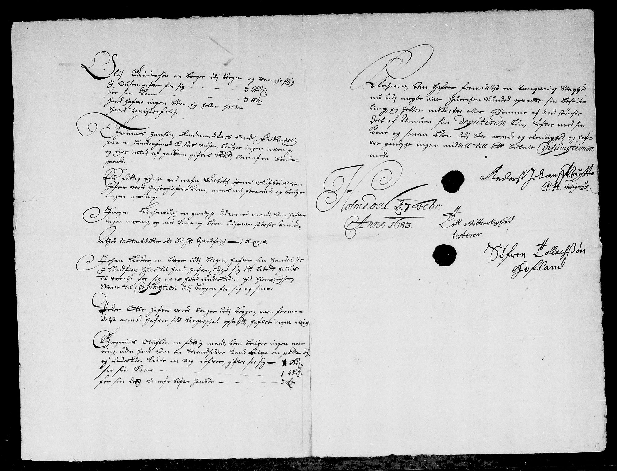 Rentekammeret inntil 1814, Reviderte regnskaper, Stiftamtstueregnskaper, Bergen stiftamt, AV/RA-EA-6043/R/Rc/L0062: Bergen stiftamt, 1682