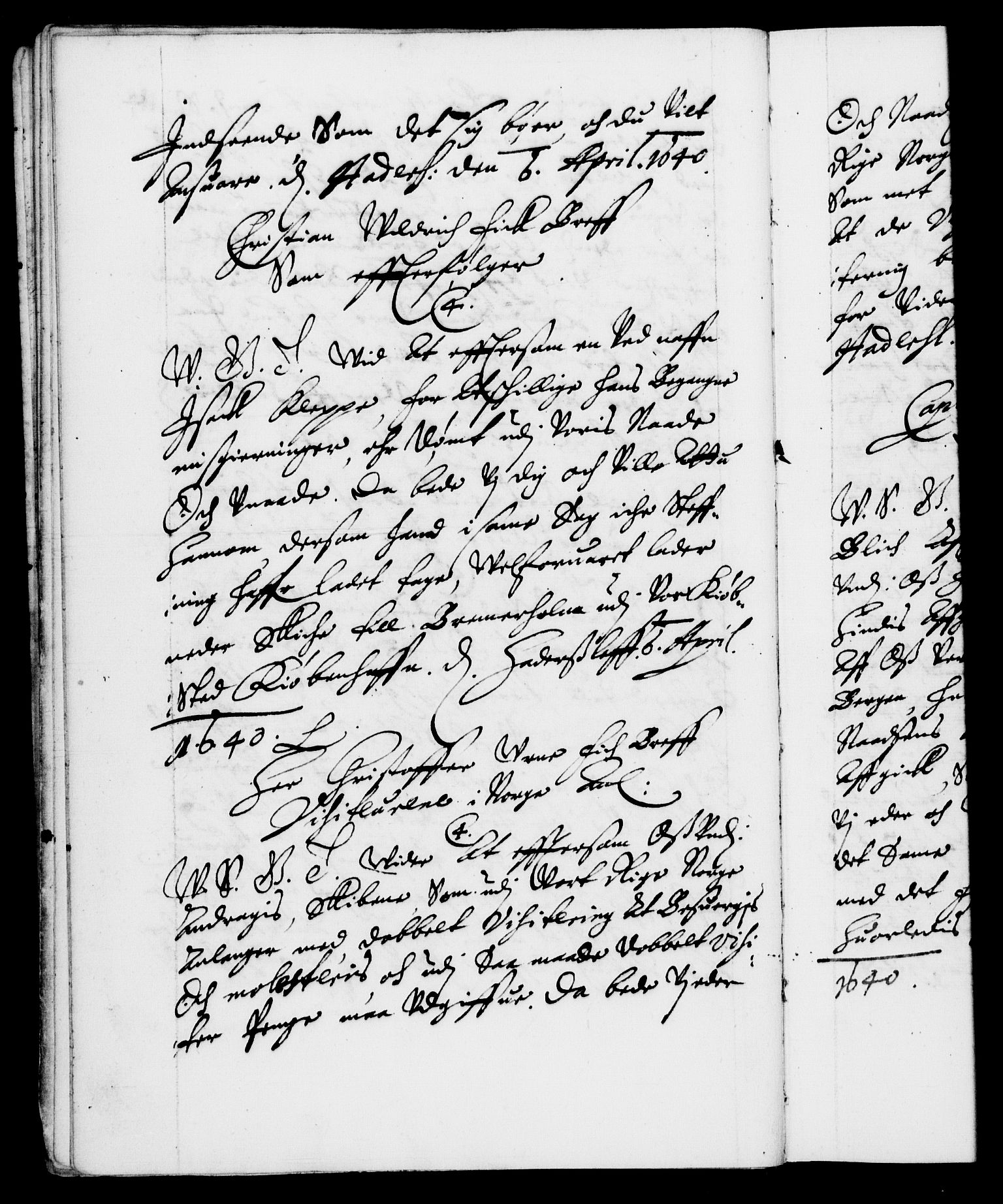Danske Kanselli 1572-1799, AV/RA-EA-3023/F/Fc/Fca/Fcab/L0007: Norske tegnelser (mikrofilm), 1640-1648, s. 14b