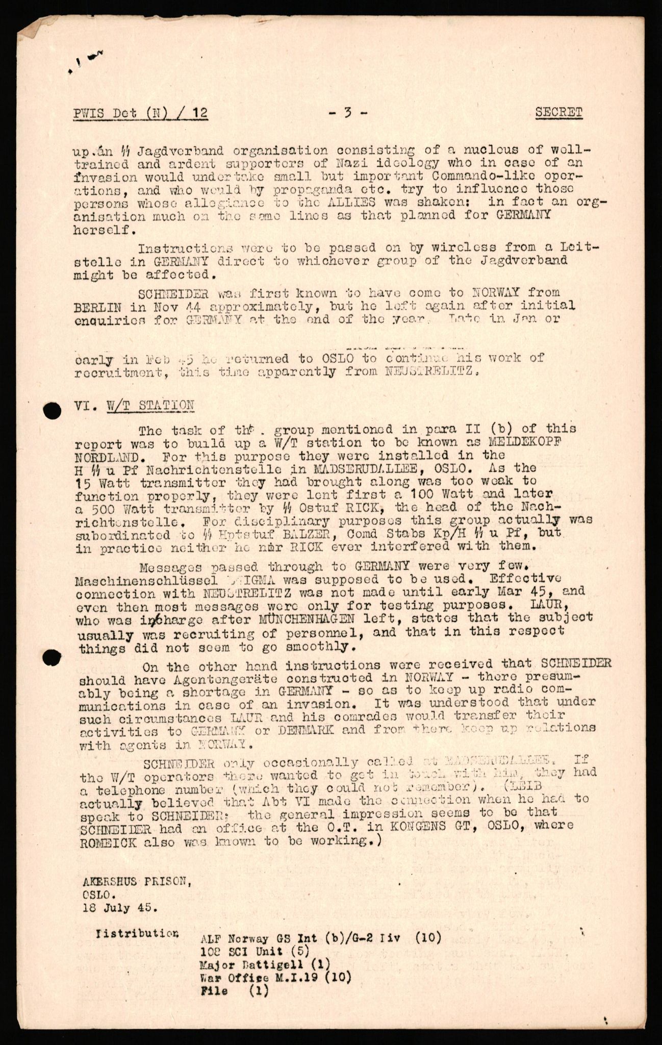 Forsvaret, Forsvarets overkommando II, AV/RA-RAFA-3915/D/Db/L0032: CI Questionaires. Tyske okkupasjonsstyrker i Norge. Tyskere., 1945-1946, s. 308