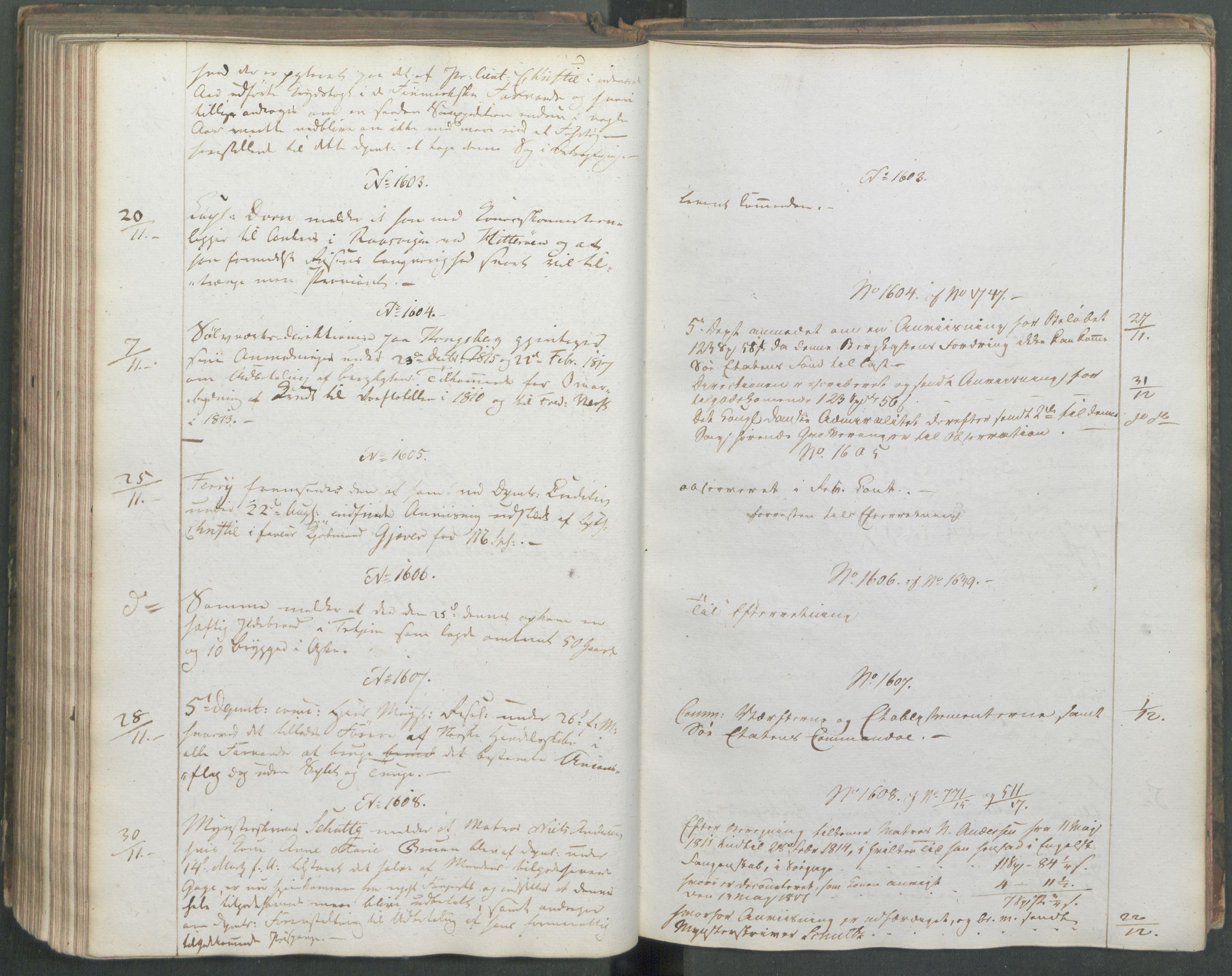 Marinedepartementet/ Marine- og postdepartementet, AV/RA-RAFA-3792/C/L0006: 7de Departements Journal, 1818