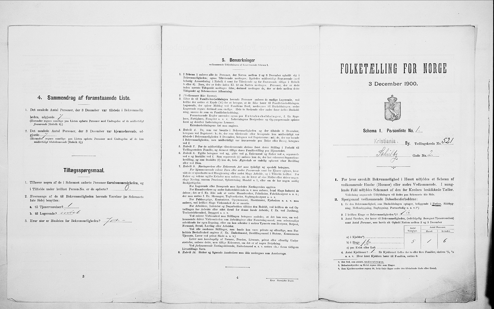 SAO, Folketelling 1900 for 0301 Kristiania kjøpstad, 1900, s. 80565