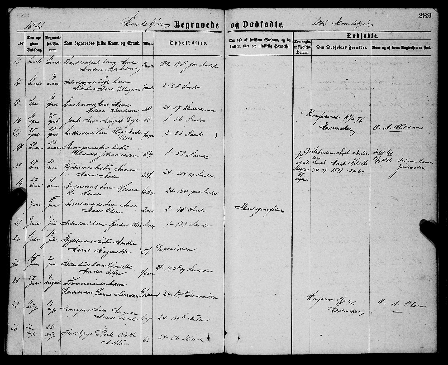 Sandviken Sokneprestembete, AV/SAB-A-77601/H/Ha/L0001: Ministerialbok nr. A 1, 1867-1877, s. 289