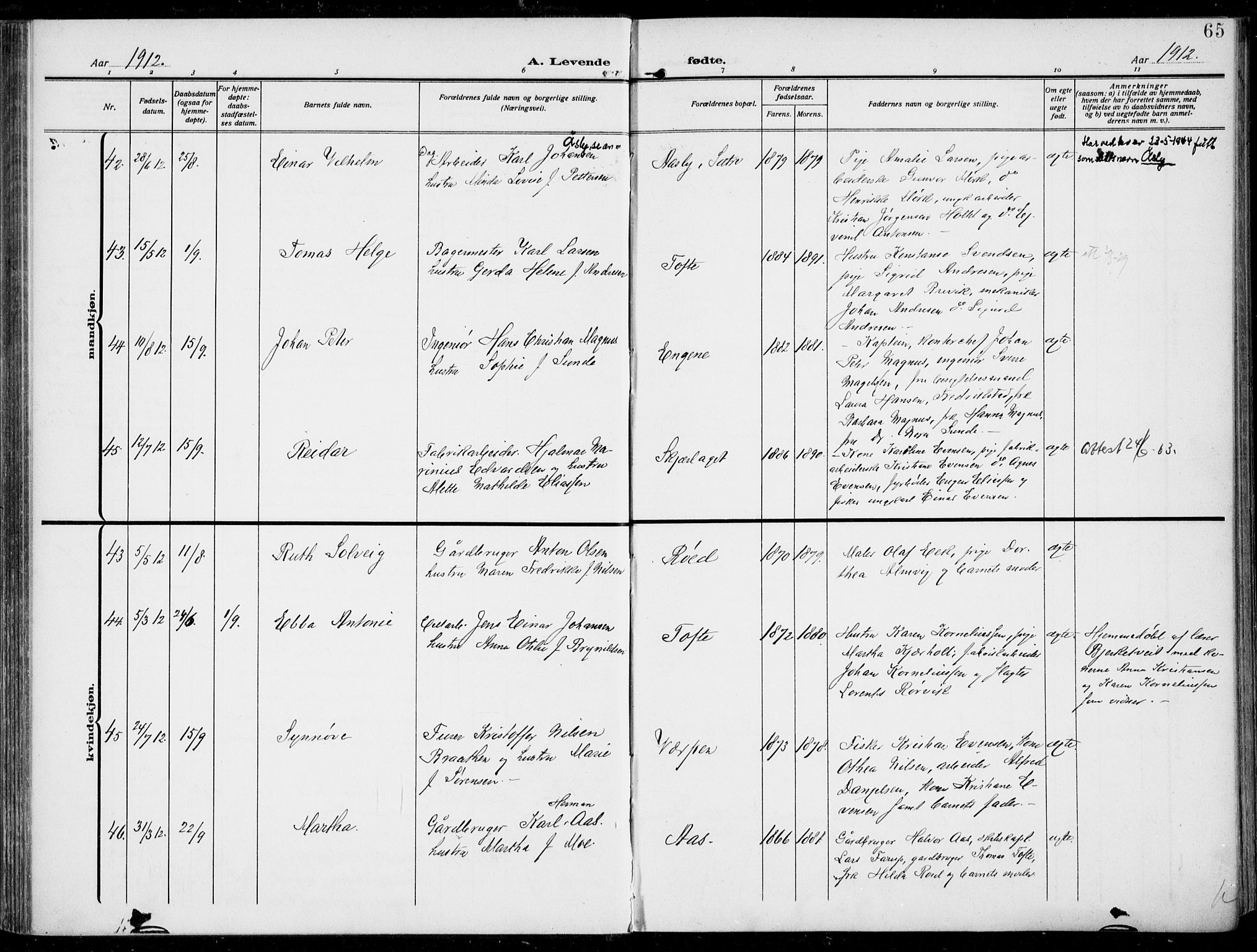Hurum kirkebøker, AV/SAKO-A-229/F/Fa/L0016: Ministerialbok nr. 16, 1899-1918, s. 65