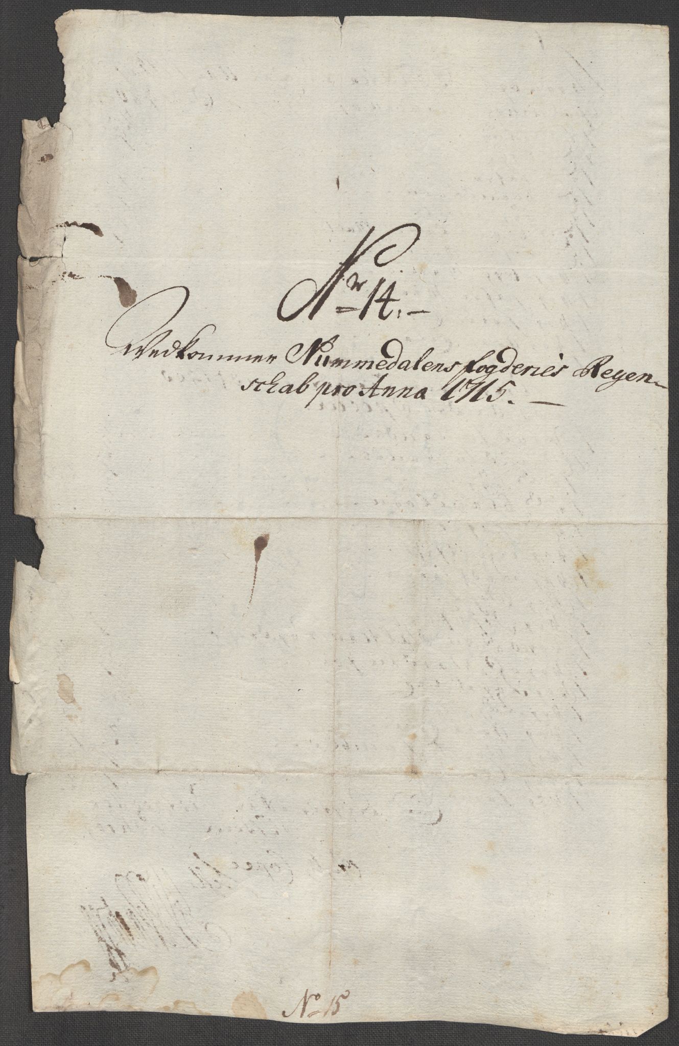 Rentekammeret inntil 1814, Reviderte regnskaper, Fogderegnskap, RA/EA-4092/R64/L4436: Fogderegnskap Namdal, 1715, s. 173