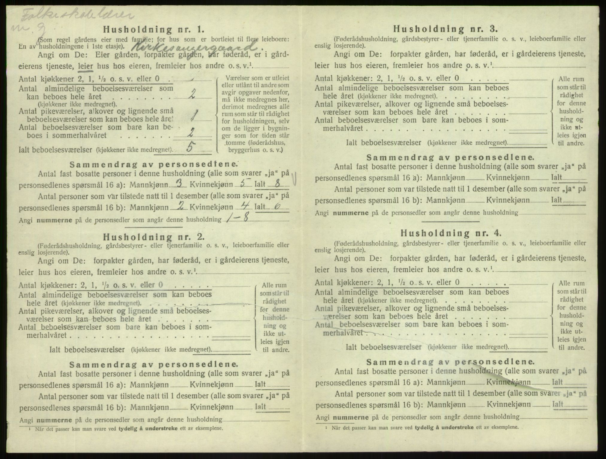 SAB, Folketelling 1920 for 1429 Fjaler herred, 1920, s. 303
