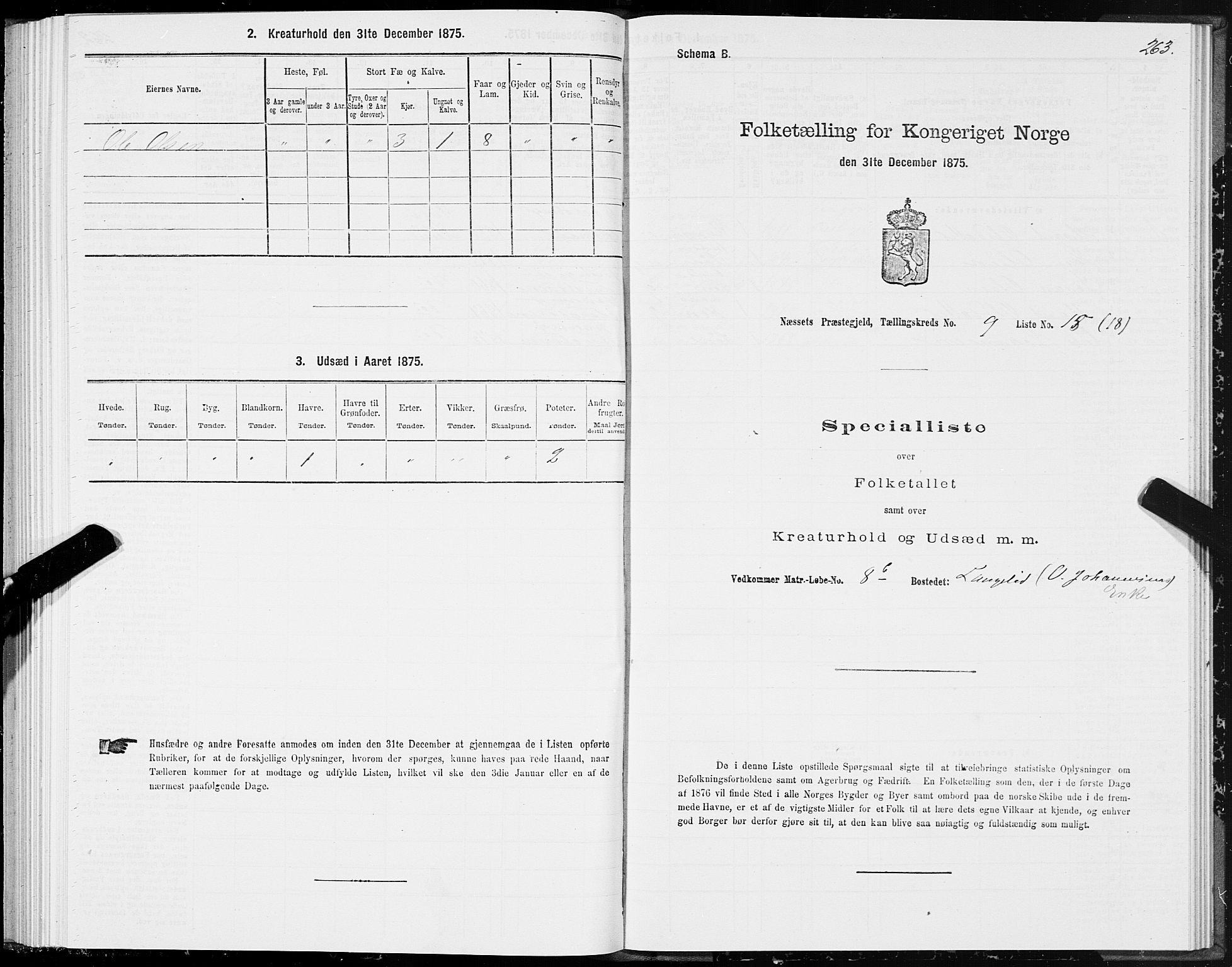 SAT, Folketelling 1875 for 1543P Nesset prestegjeld, 1875, s. 4263