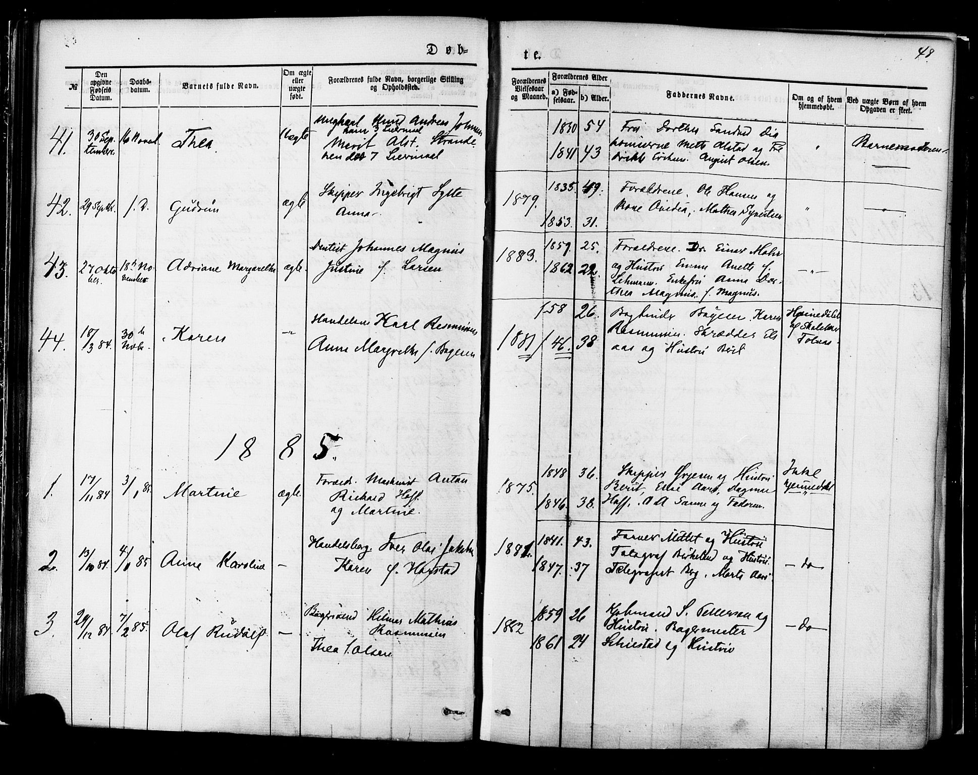 Ministerialprotokoller, klokkerbøker og fødselsregistre - Møre og Romsdal, AV/SAT-A-1454/558/L0691: Ministerialbok nr. 558A05, 1873-1886, s. 48