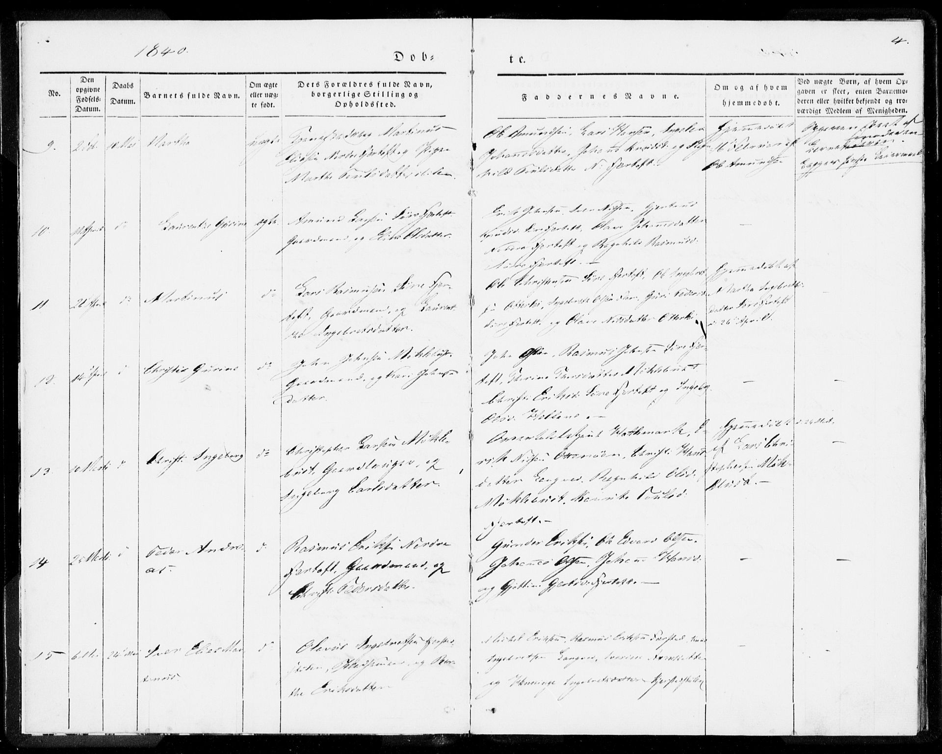 Ministerialprotokoller, klokkerbøker og fødselsregistre - Møre og Romsdal, AV/SAT-A-1454/536/L0496: Ministerialbok nr. 536A05, 1840-1847, s. 4