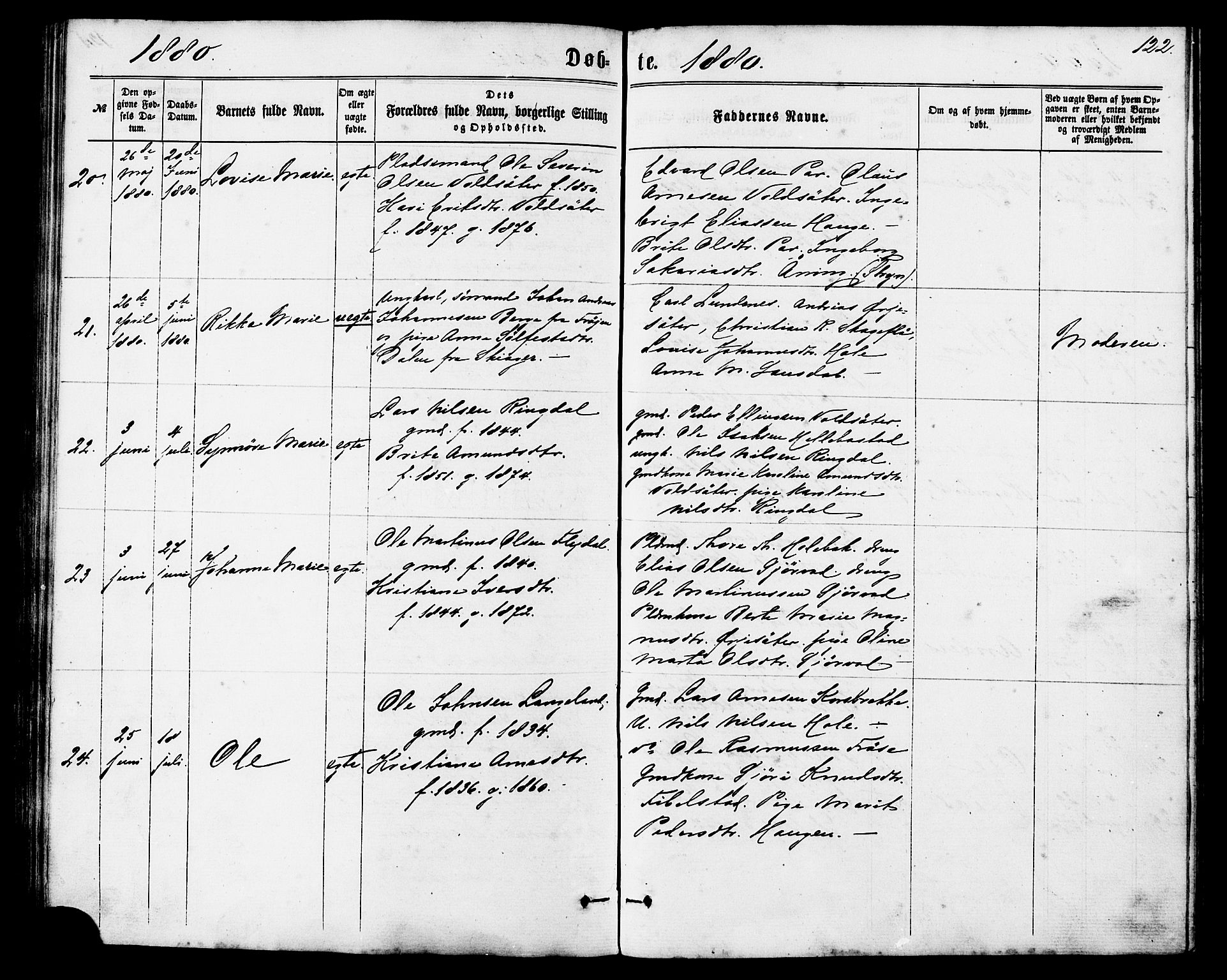 Ministerialprotokoller, klokkerbøker og fødselsregistre - Møre og Romsdal, AV/SAT-A-1454/517/L0226: Ministerialbok nr. 517A06, 1862-1881, s. 122