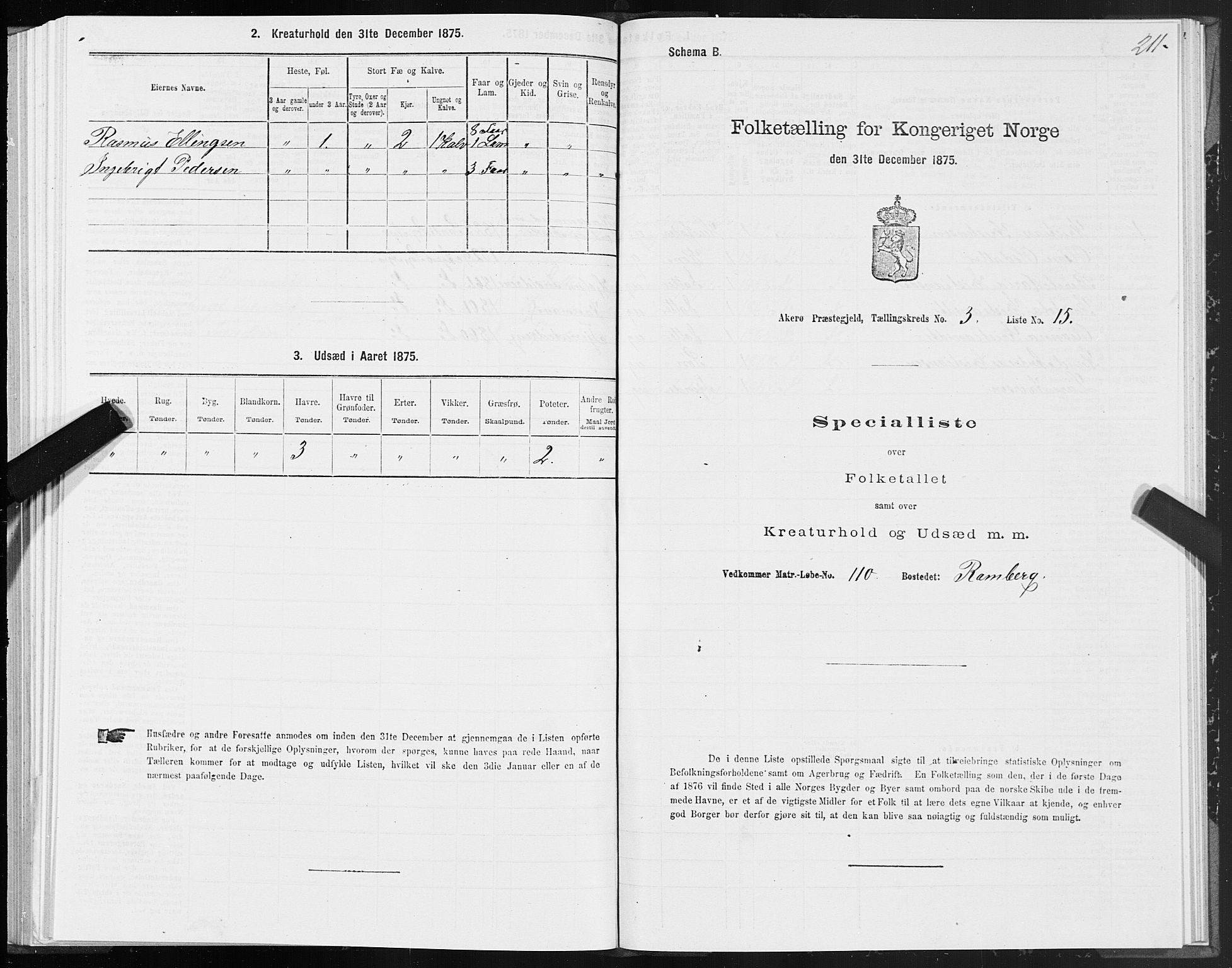 SAT, Folketelling 1875 for 1545P Aukra prestegjeld, 1875, s. 1211