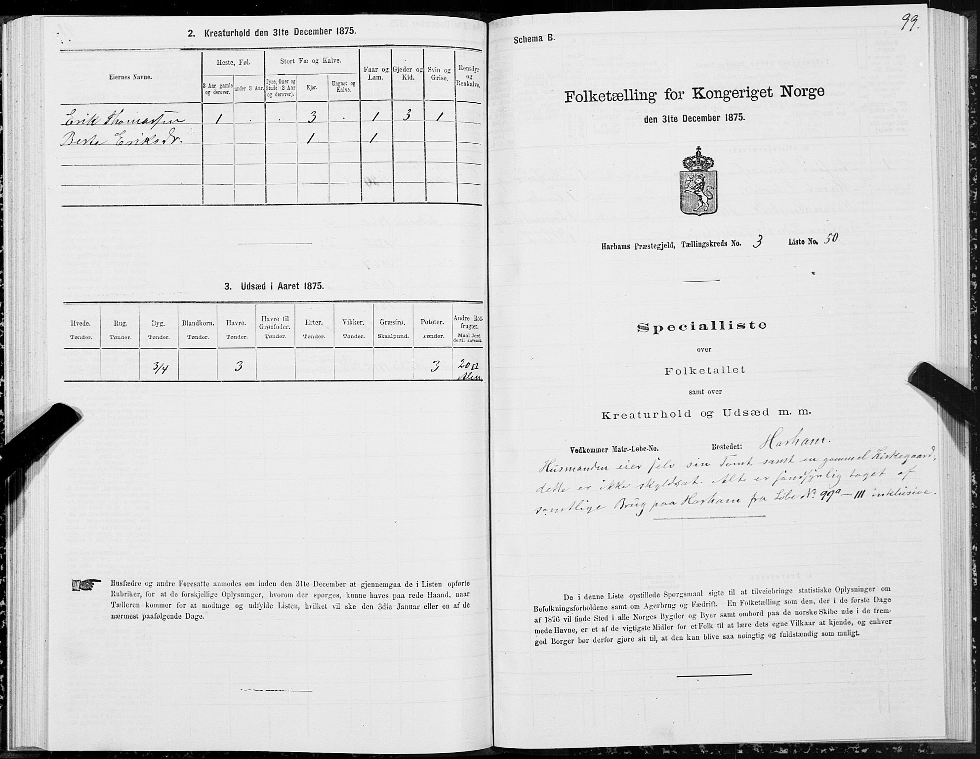 SAT, Folketelling 1875 for 1534P Haram prestegjeld, 1875, s. 2099