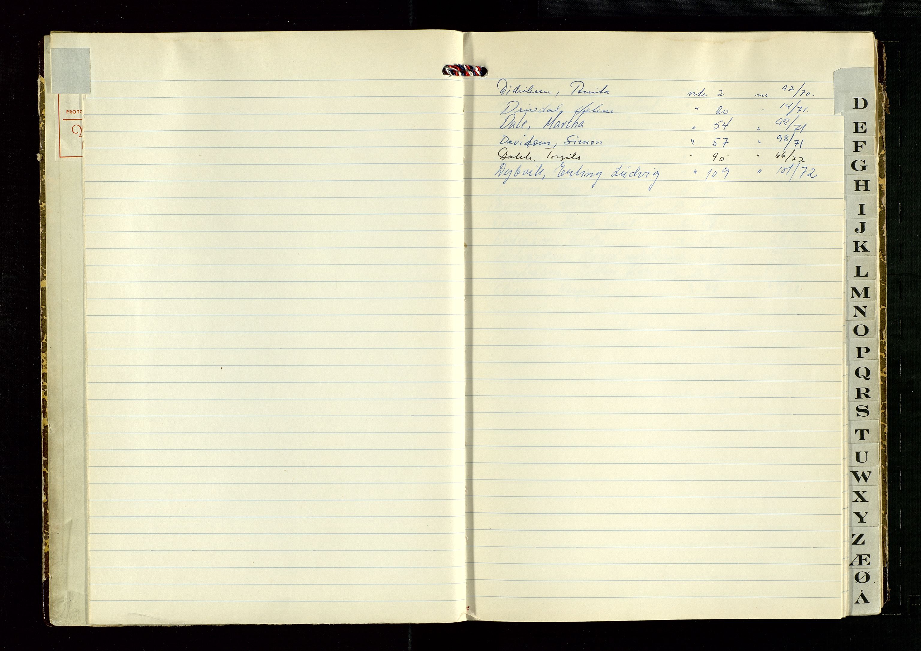 Skudenes lensmannskontor, AV/SAST-A-100444/Gga/L0012: "Dødsfallprotokoll", 1970-1973
