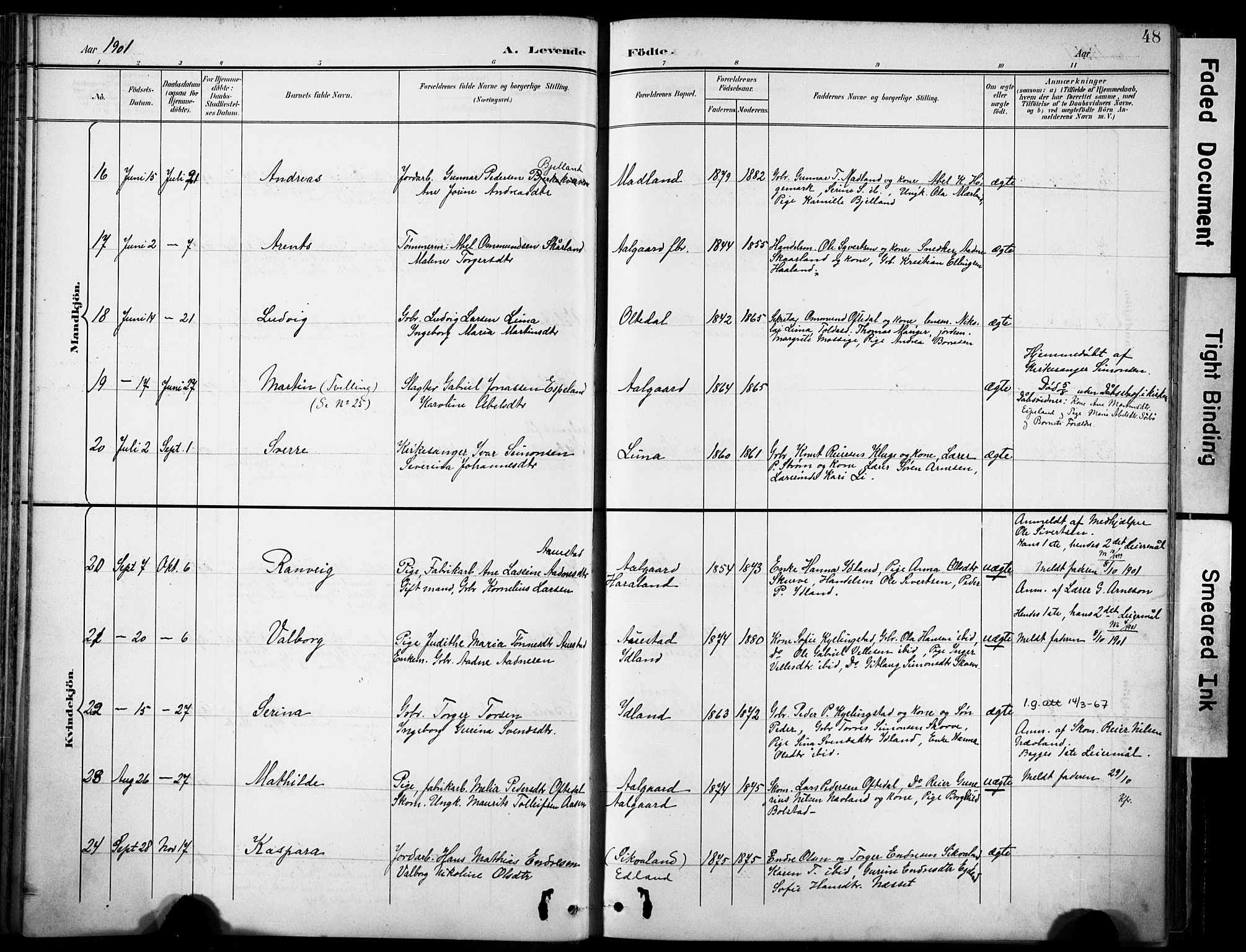 Lye sokneprestkontor, AV/SAST-A-101794/001/30BA/L0012: Ministerialbok nr. A 11, 1896-1909, s. 48