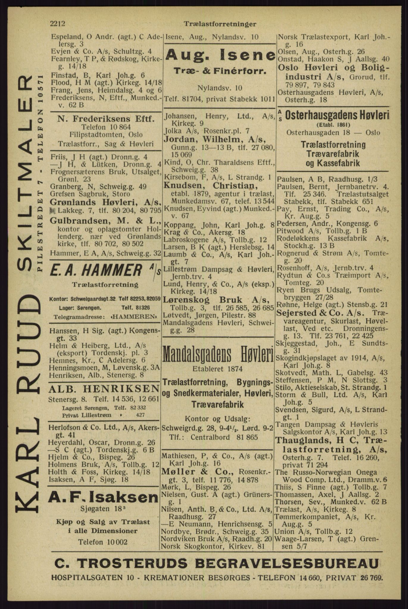 Kristiania/Oslo adressebok, PUBL/-, 1929, s. 2212