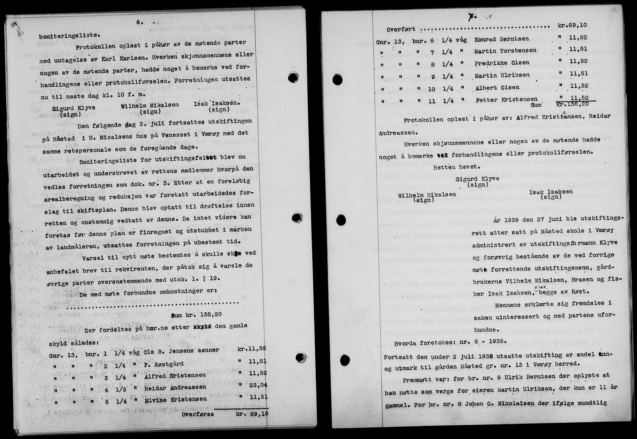 Lofoten sorenskriveri, SAT/A-0017/1/2/2C/L0006a: Pantebok nr. 6a, 1939-1939, Dagboknr: 2421/1939