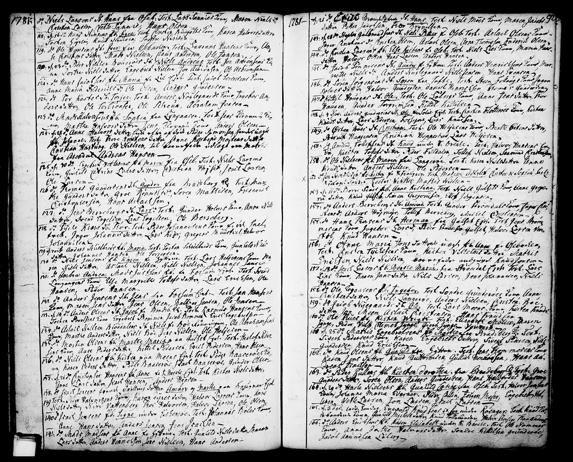 Gjerpen kirkebøker, AV/SAKO-A-265/F/Fa/L0002: Ministerialbok nr. I 2, 1747-1795, s. 92