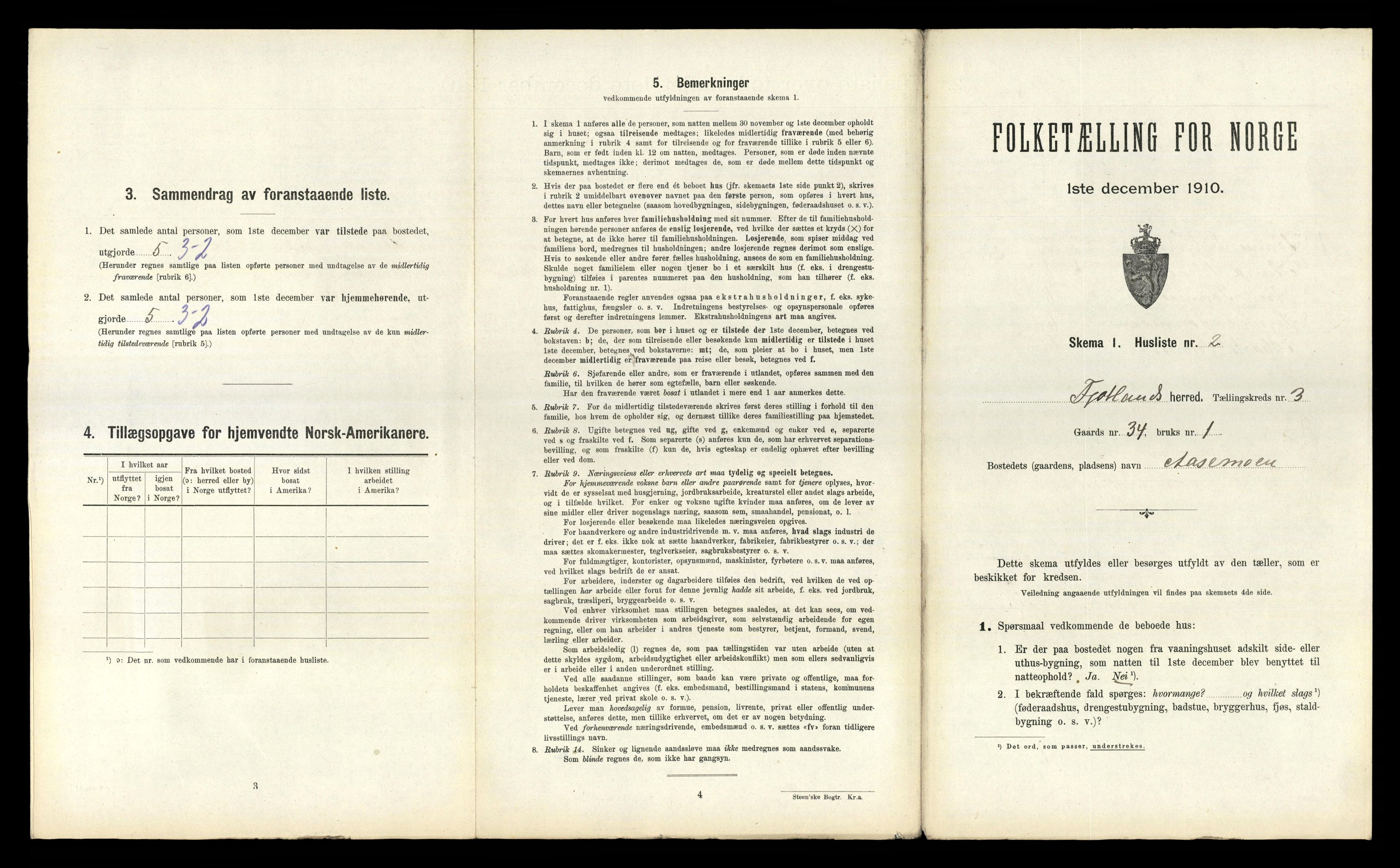 RA, Folketelling 1910 for 1036 Fjotland herred, 1910, s. 132