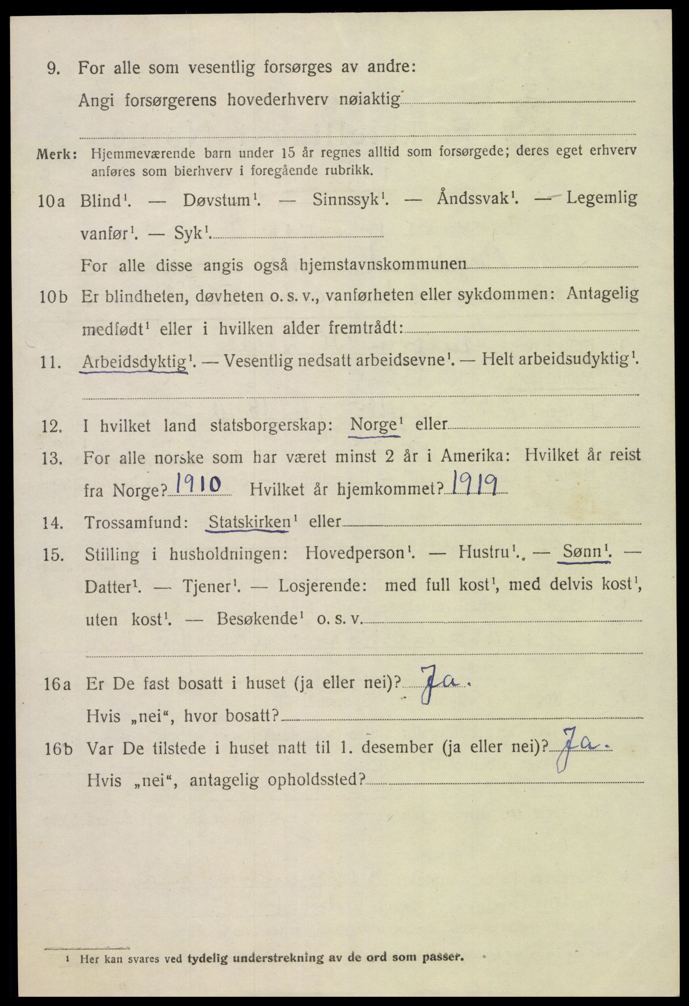 SAK, Folketelling 1920 for 0938 Bygland herred, 1920, s. 4130