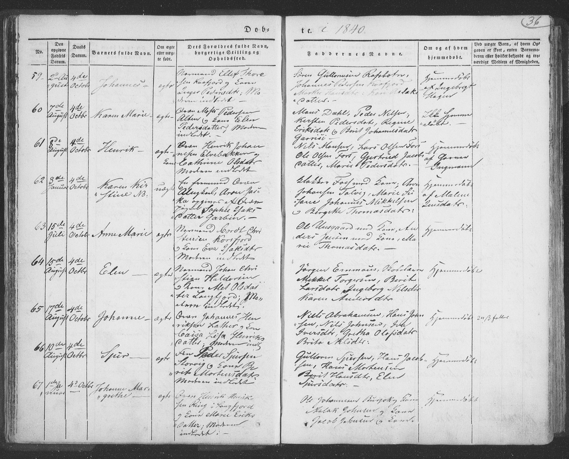 Talvik sokneprestkontor, AV/SATØ-S-1337/H/Ha/L0009kirke: Ministerialbok nr. 9, 1837-1852, s. 36