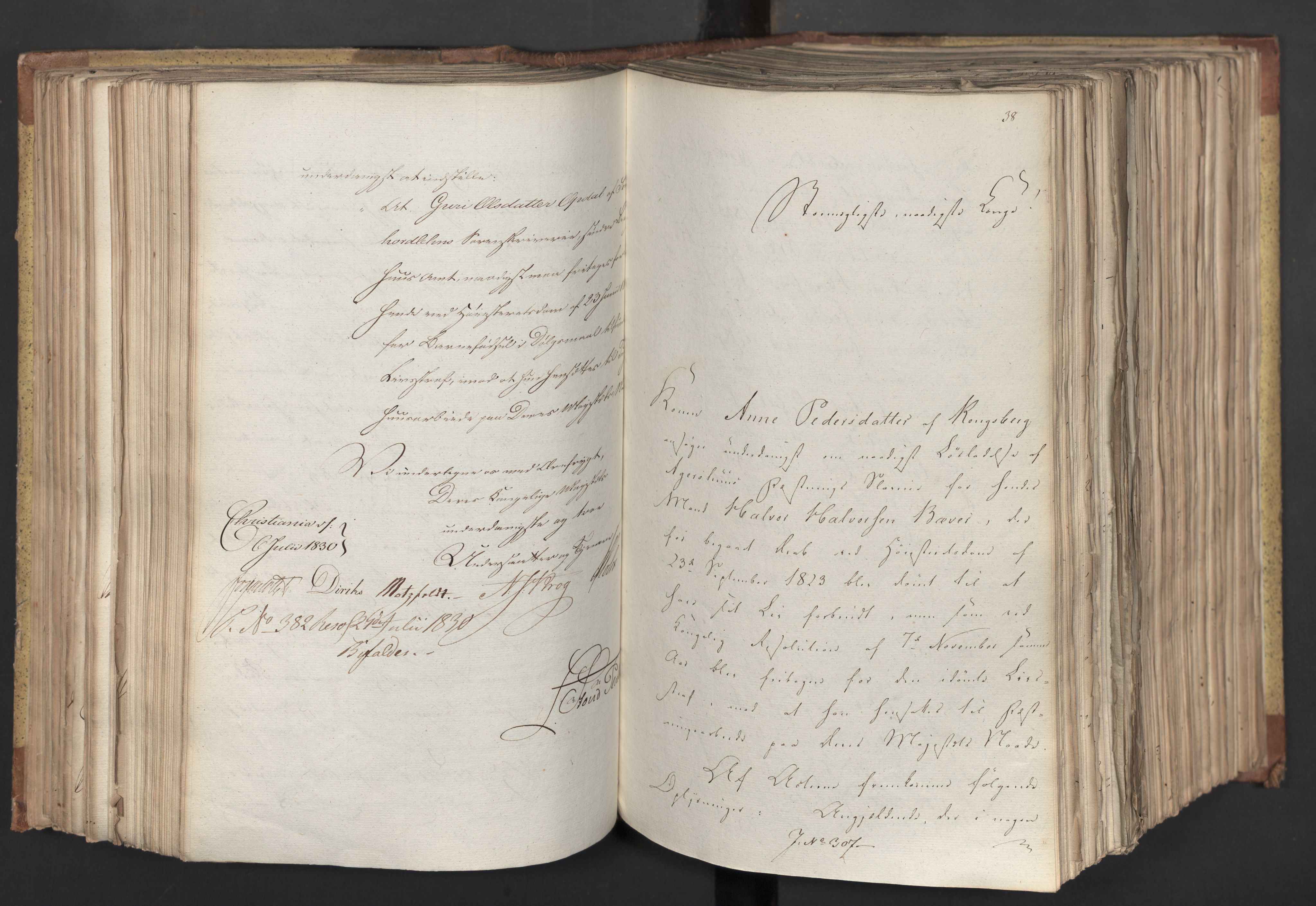 Statsrådsavdelingen i Stockholm, AV/RA-S-1003/D/Da/L0066: Regjeringsinnstillinger nr. 240-449, 1830, s. 275