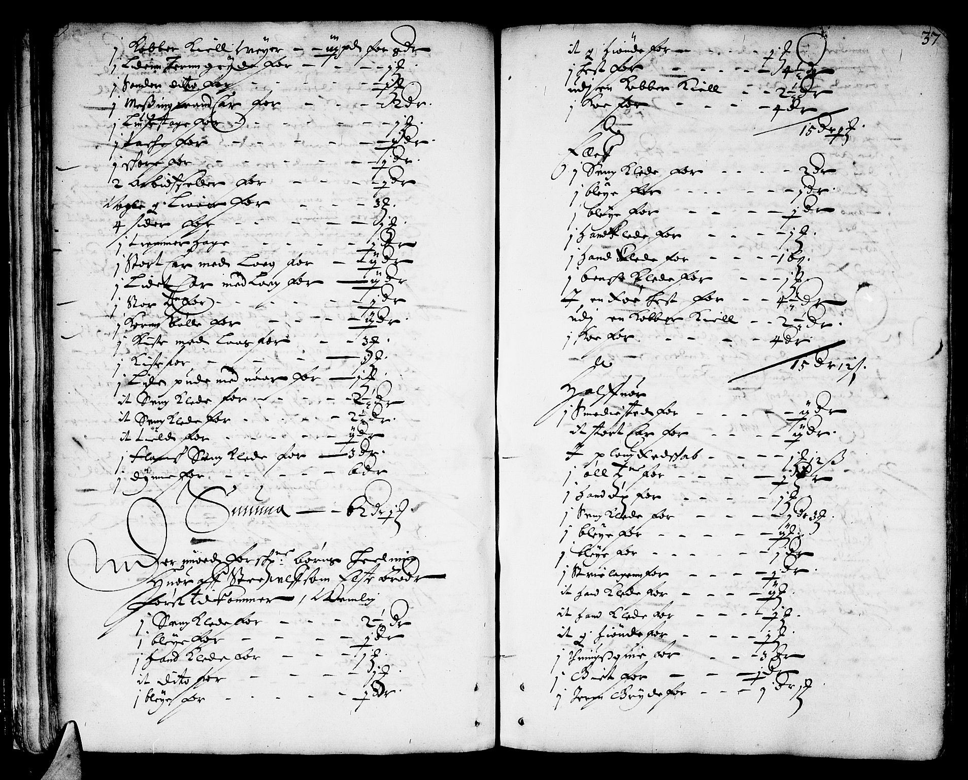 Bamble sorenskriveri, AV/SAKO-A-214/H/Hb/Hba/Hbaa/L0001: Skifteprotokoll, 1665-1686, s. 36b-37a