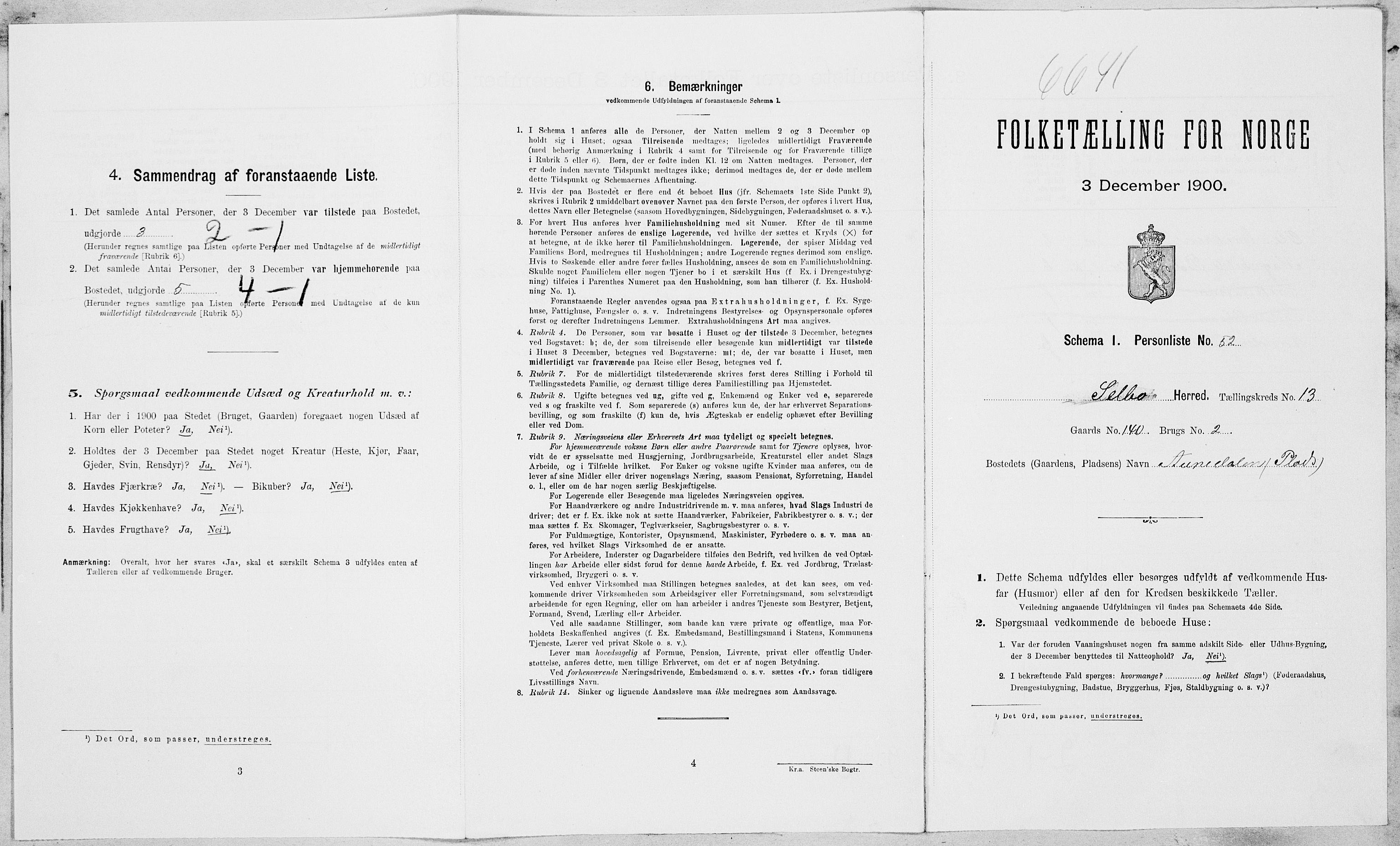 SAT, Folketelling 1900 for 1664 Selbu herred, 1900, s. 1396