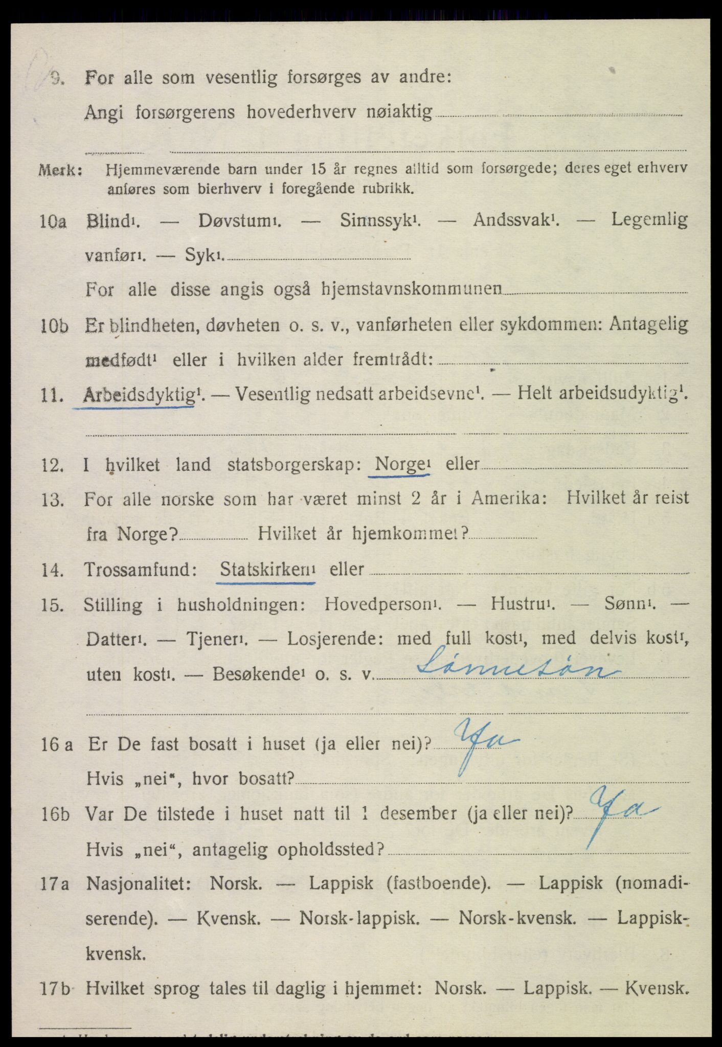 SAT, Folketelling 1920 for 1735 Kvam herred, 1920, s. 2326