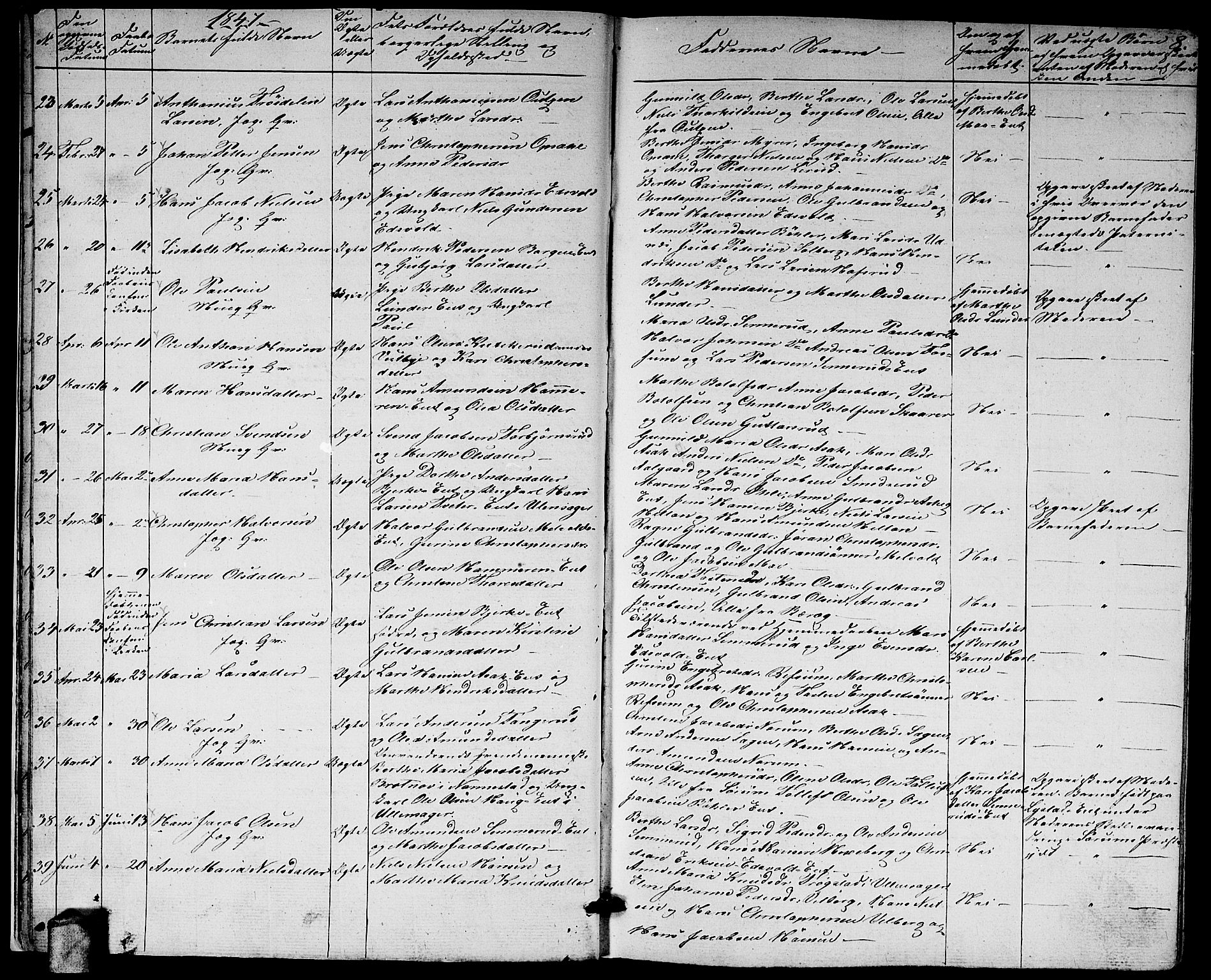 Sørum prestekontor Kirkebøker, AV/SAO-A-10303/G/Ga/L0003: Klokkerbok nr. I 3, 1846-1863, s. 8
