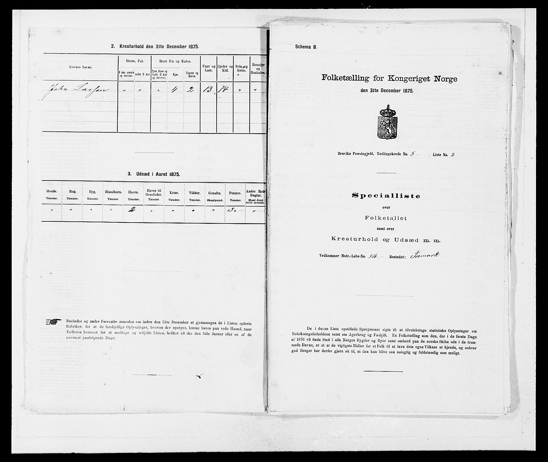 SAB, Folketelling 1875 for 1251P Bruvik prestegjeld, 1875, s. 359