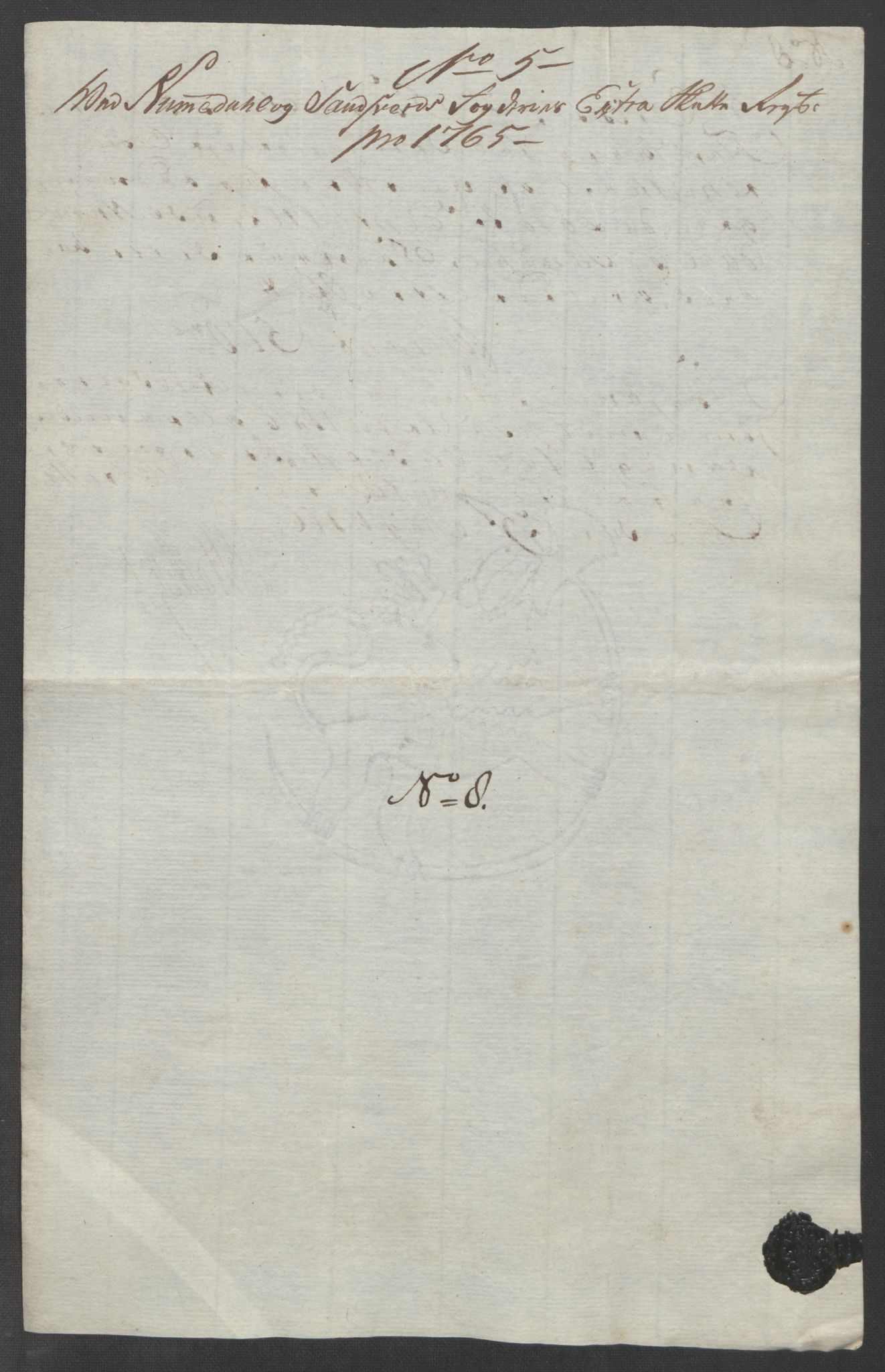 Rentekammeret inntil 1814, Reviderte regnskaper, Fogderegnskap, AV/RA-EA-4092/R24/L1672: Ekstraskatten Numedal og Sandsvær, 1762-1767, s. 289