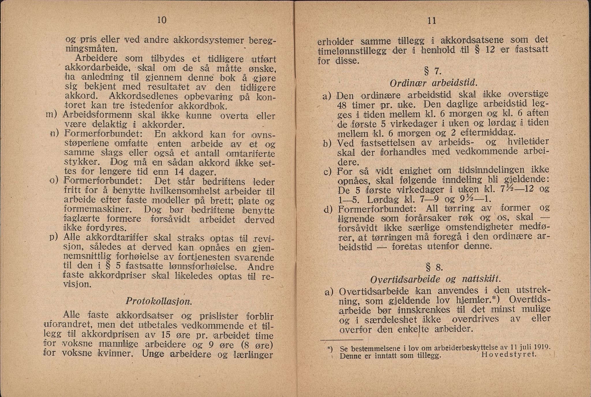 Norsk jern- og metallarbeiderforbund, AAB/ARK-1659/O/L0001/0010: Verkstedsoverenskomsten / Verkstedsoverenskomsten, 1925