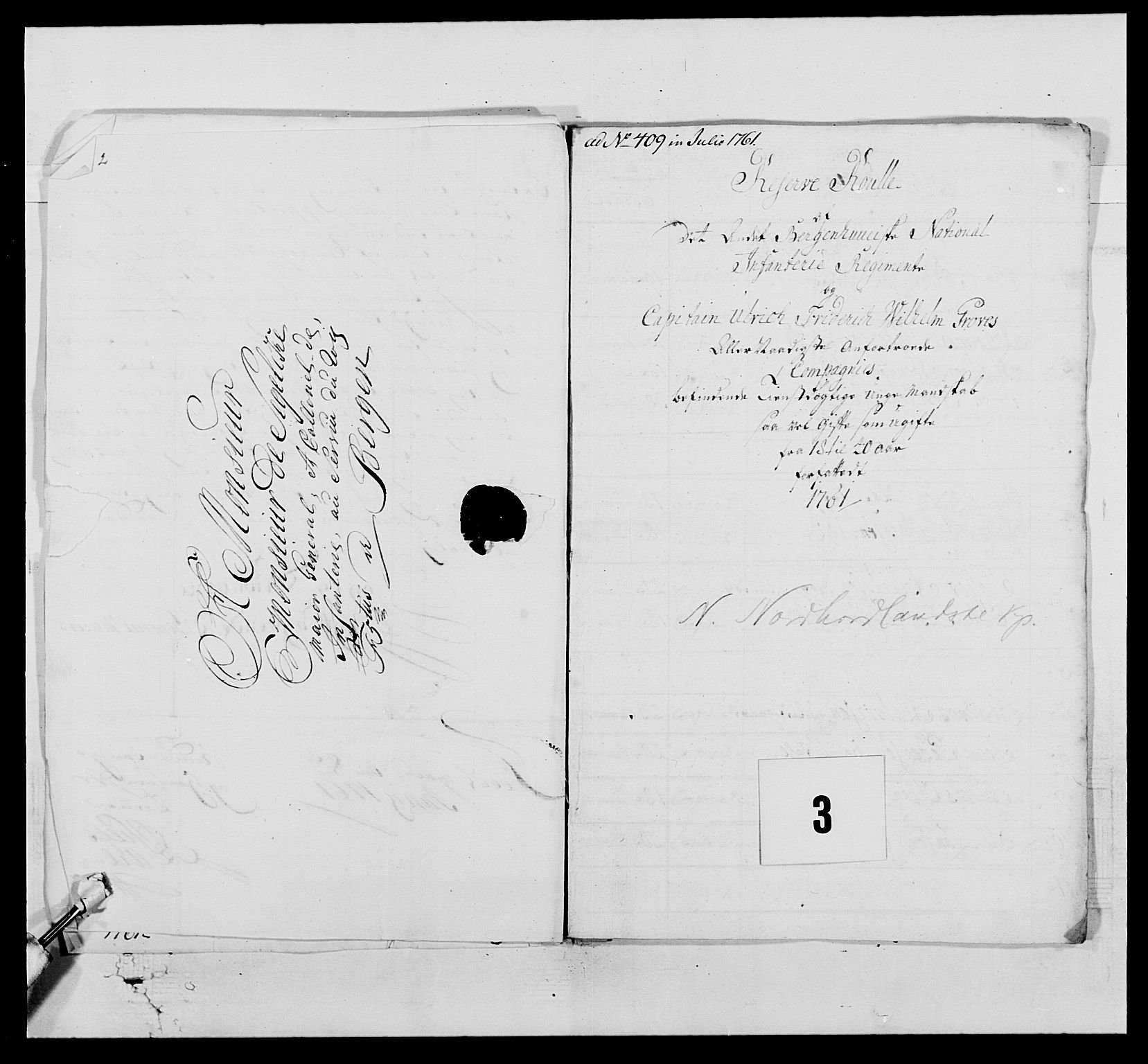 Kommanderende general (KG I) med Det norske krigsdirektorium, AV/RA-EA-5419/E/Ea/L0520b: 2. Bergenhusiske regiment, 1761-1765, s. 12